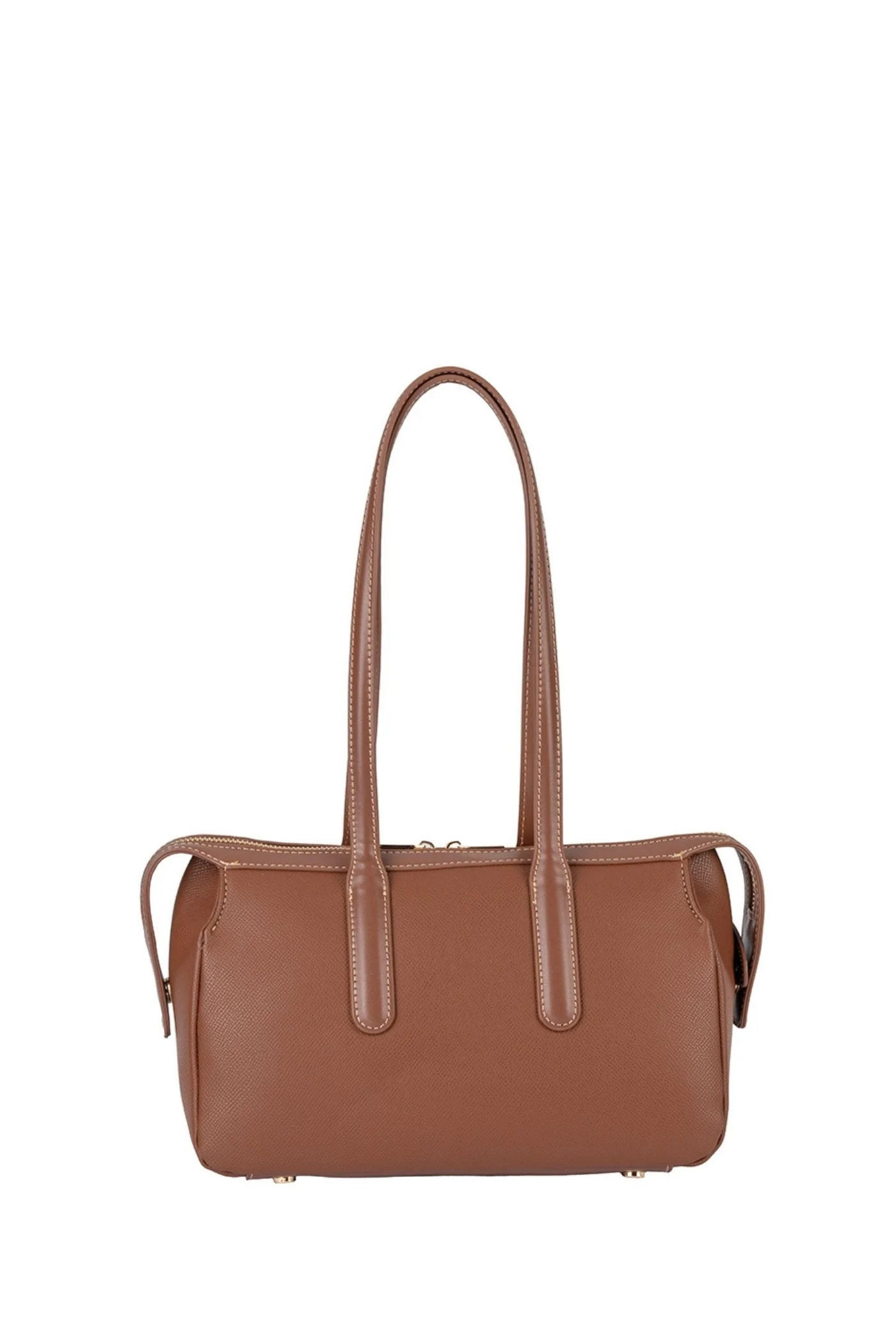 Belt Buckle Boston Bag - Brown - Image 8