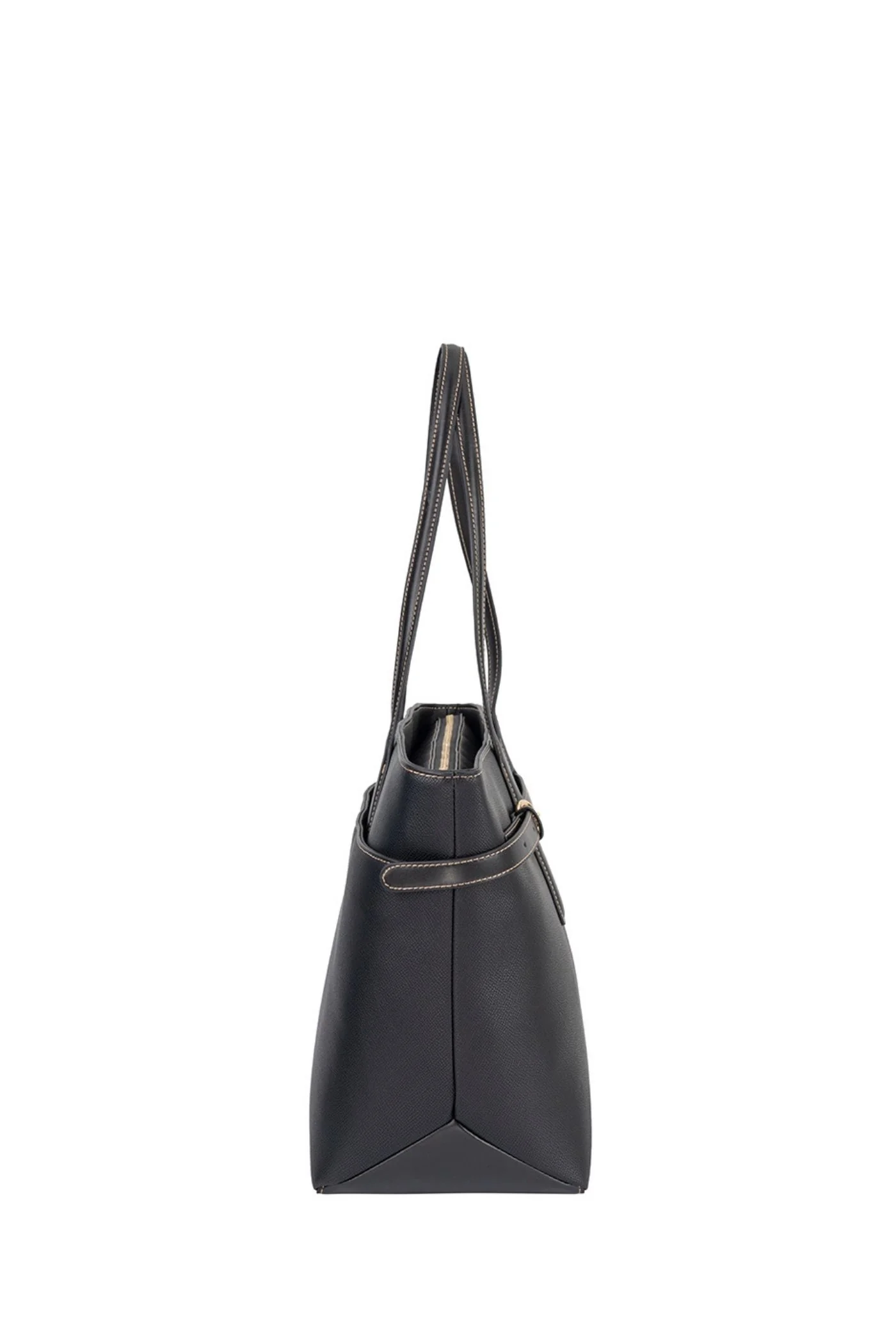 Belt Buckle Tote Bag - Black - Image 5