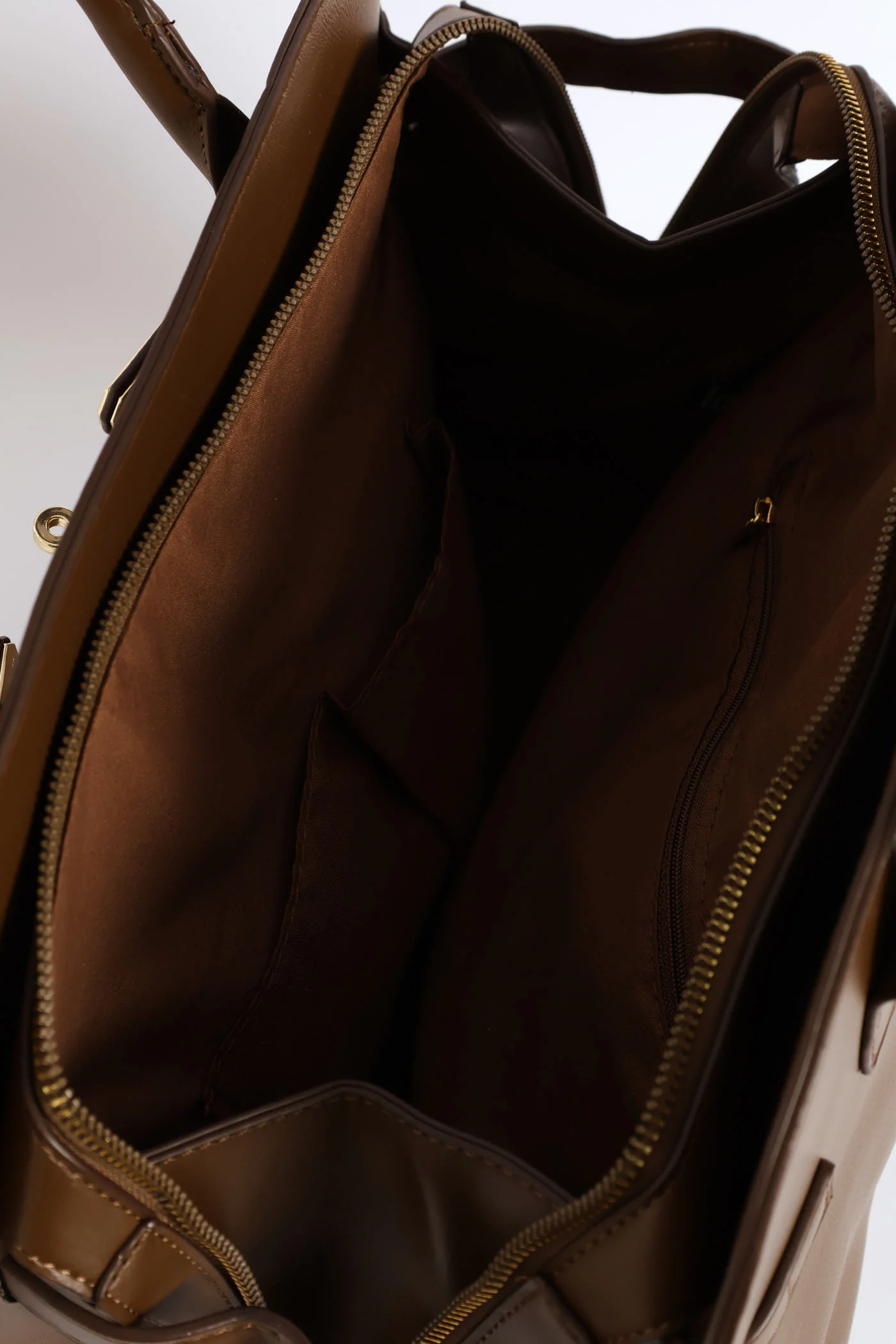 Belt Detail Dome Shopper Bag - Brown - Image 7