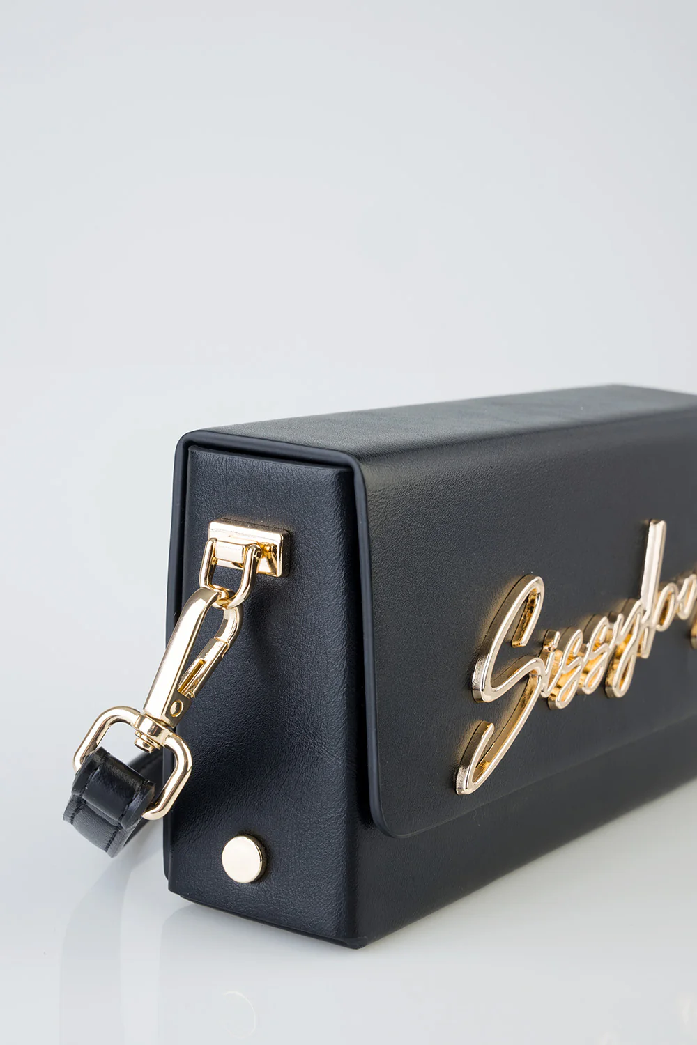 Belt Strap & Front Flap Detail Pauline Handbag - Black - Image 3
