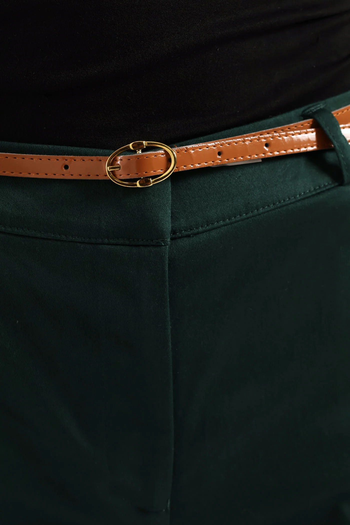 Belted Chino Pant - Teal - Image 3