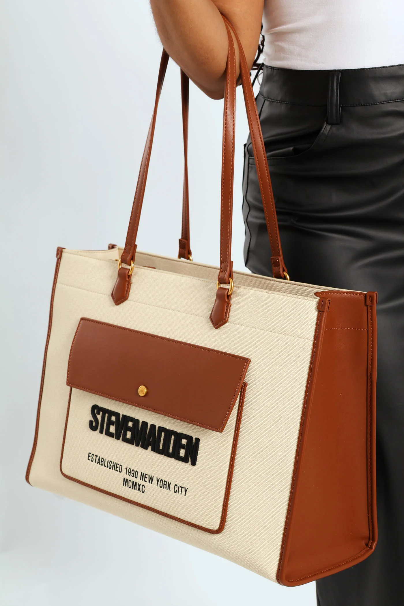 Bence Large Tote Bag - Cognac - Image 4
