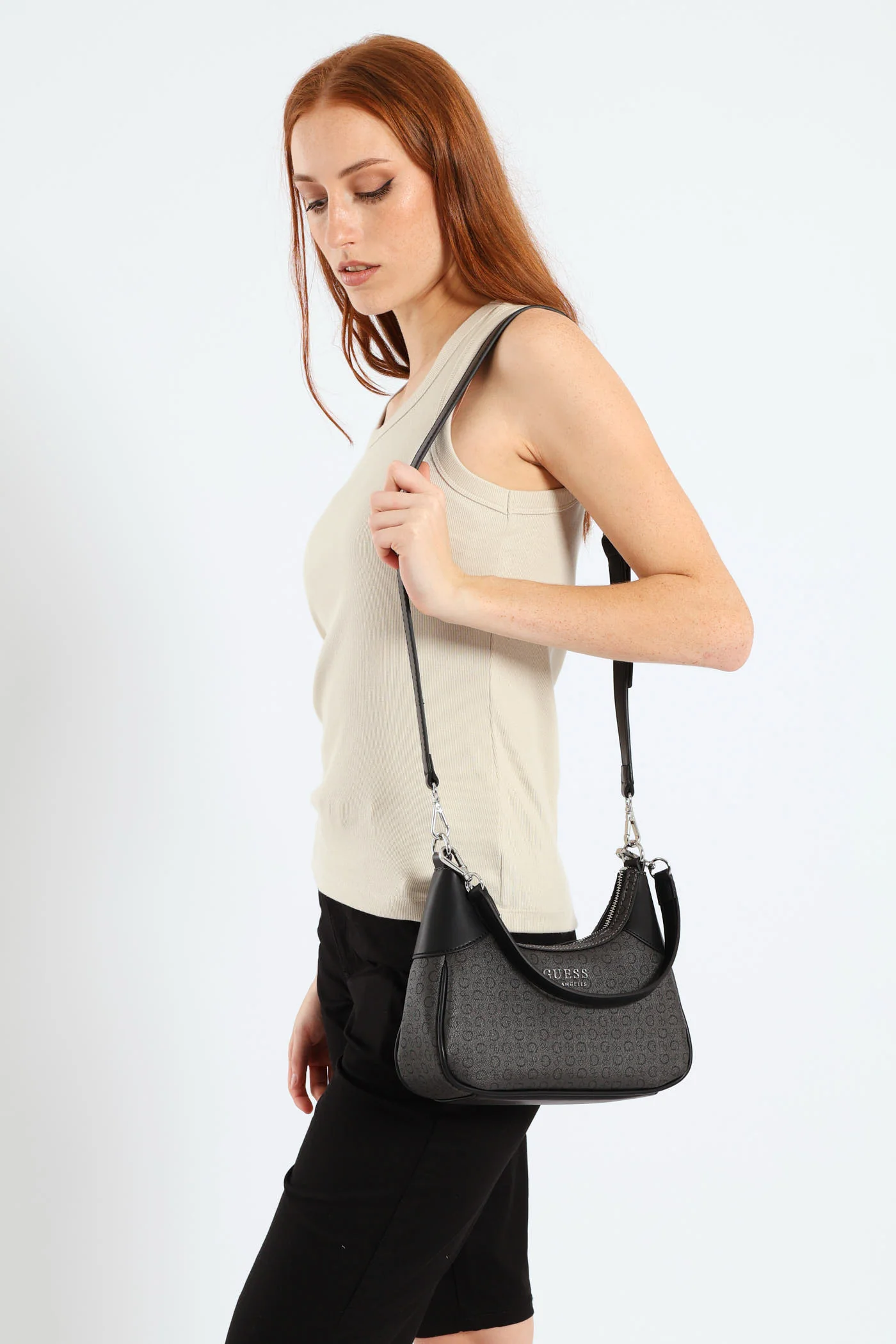 Berkton Mini Top Zip Bag - Charcoal - Image 2
