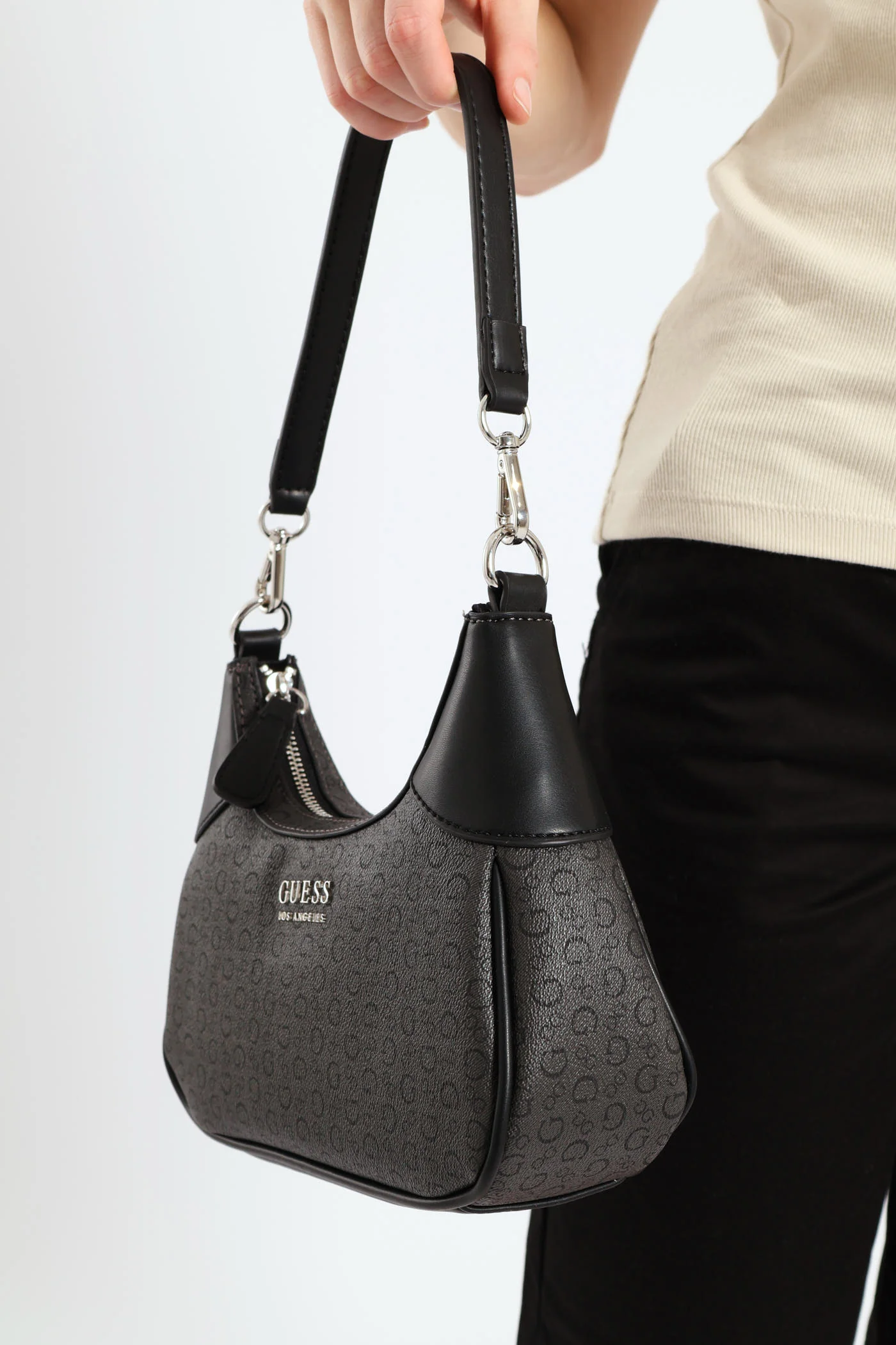 Berkton Mini Top Zip Bag - Charcoal - Image 3