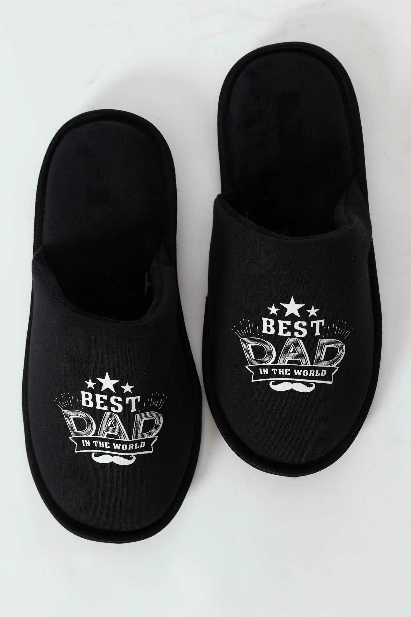 Best Dad Slogan Slipper - Black - Image 2