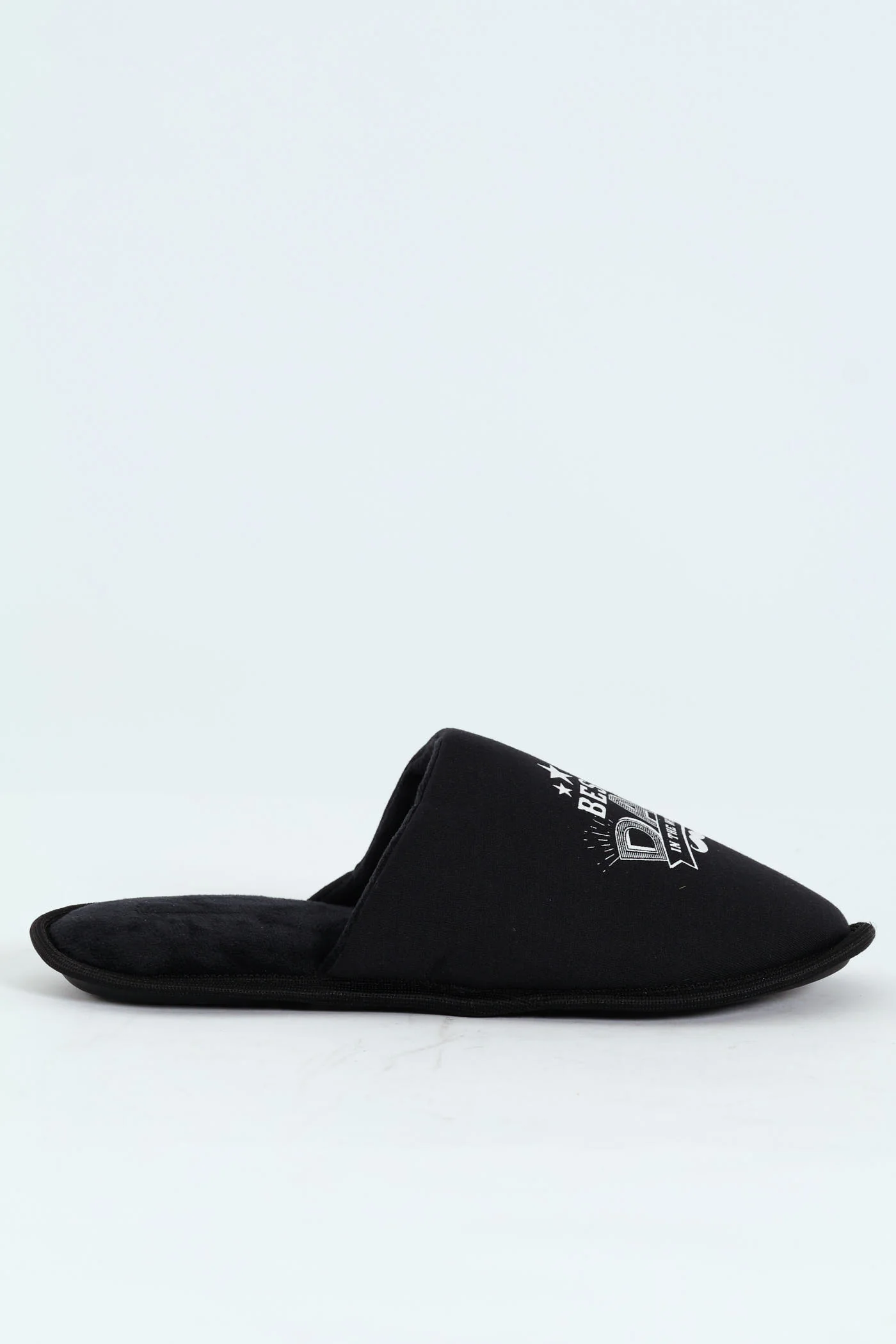 Best Dad Slogan Slipper - Black - Image 3