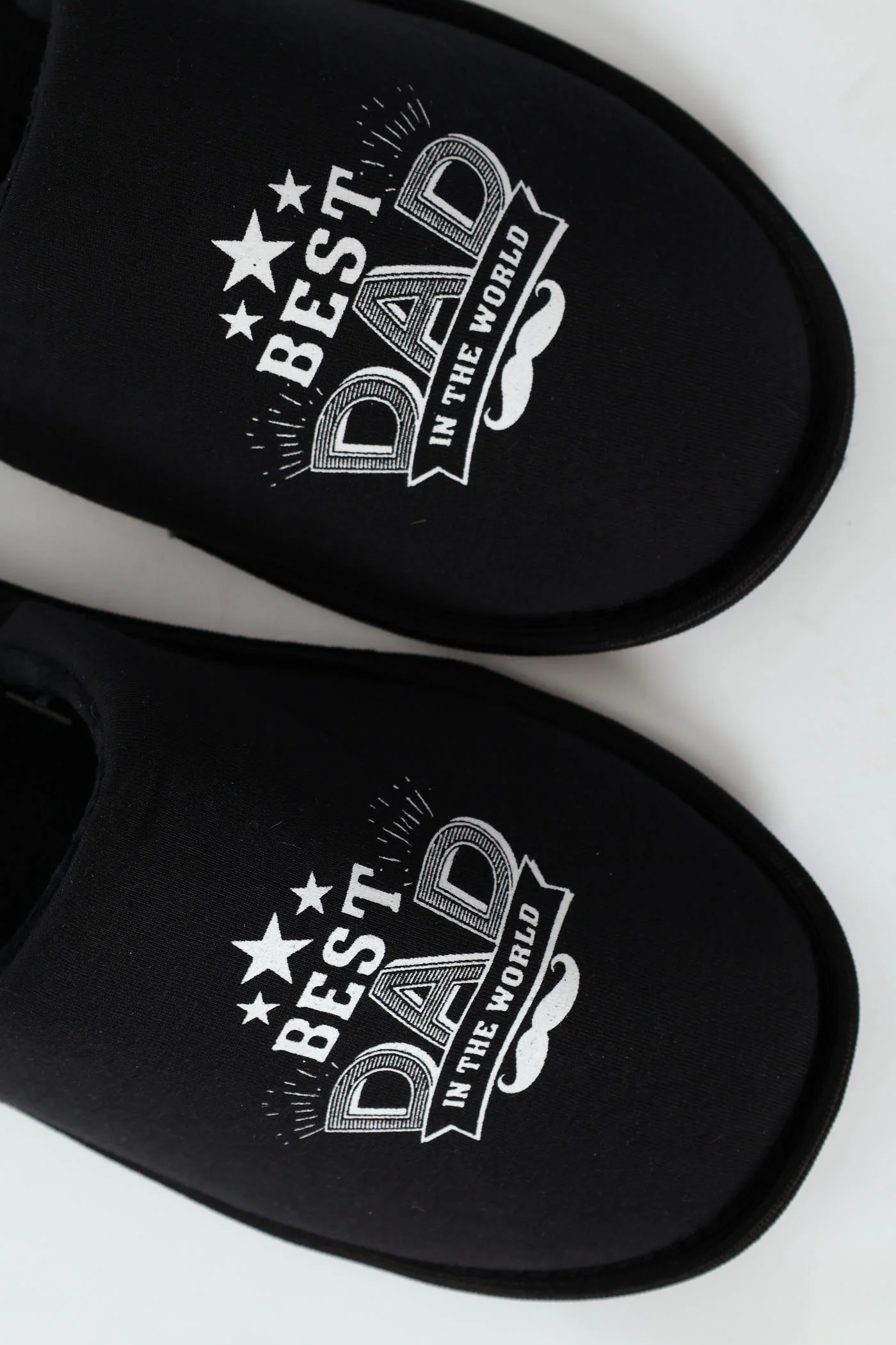 Best Dad Slogan Slipper - Black - Image 5