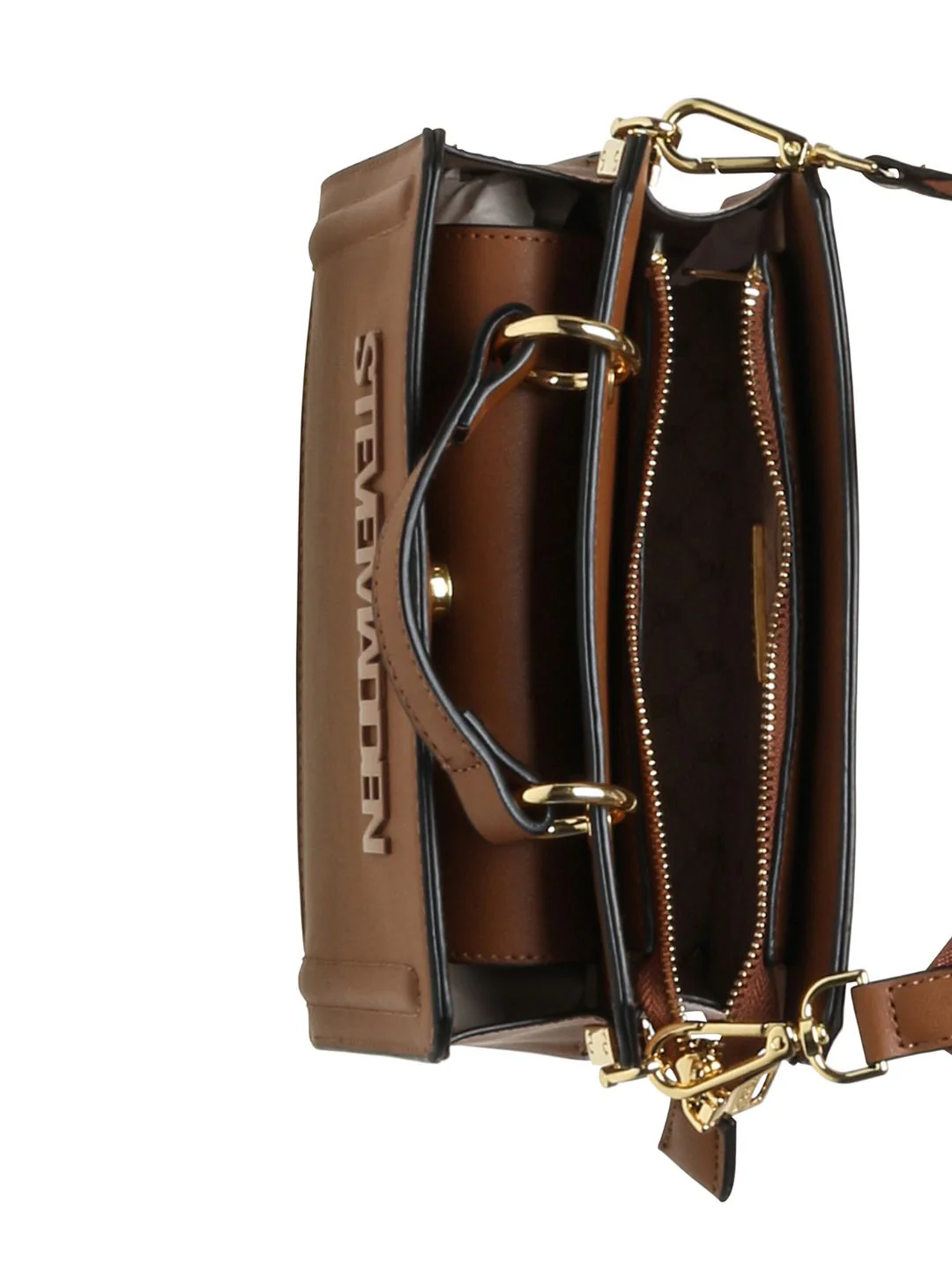 Bevelyn Top Handle Bag - Brown - Image 5