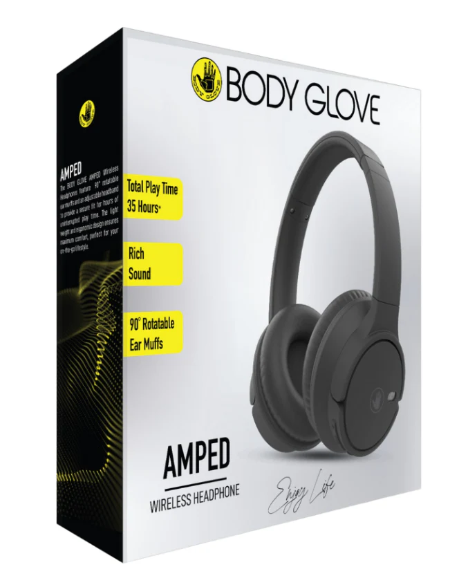 Amped Wireless Over Ear Headphone Black - Image 2