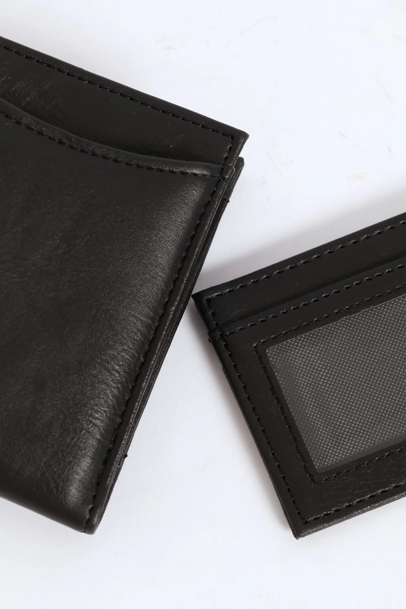 Bifold Stitched Wallet - Black - Image 2