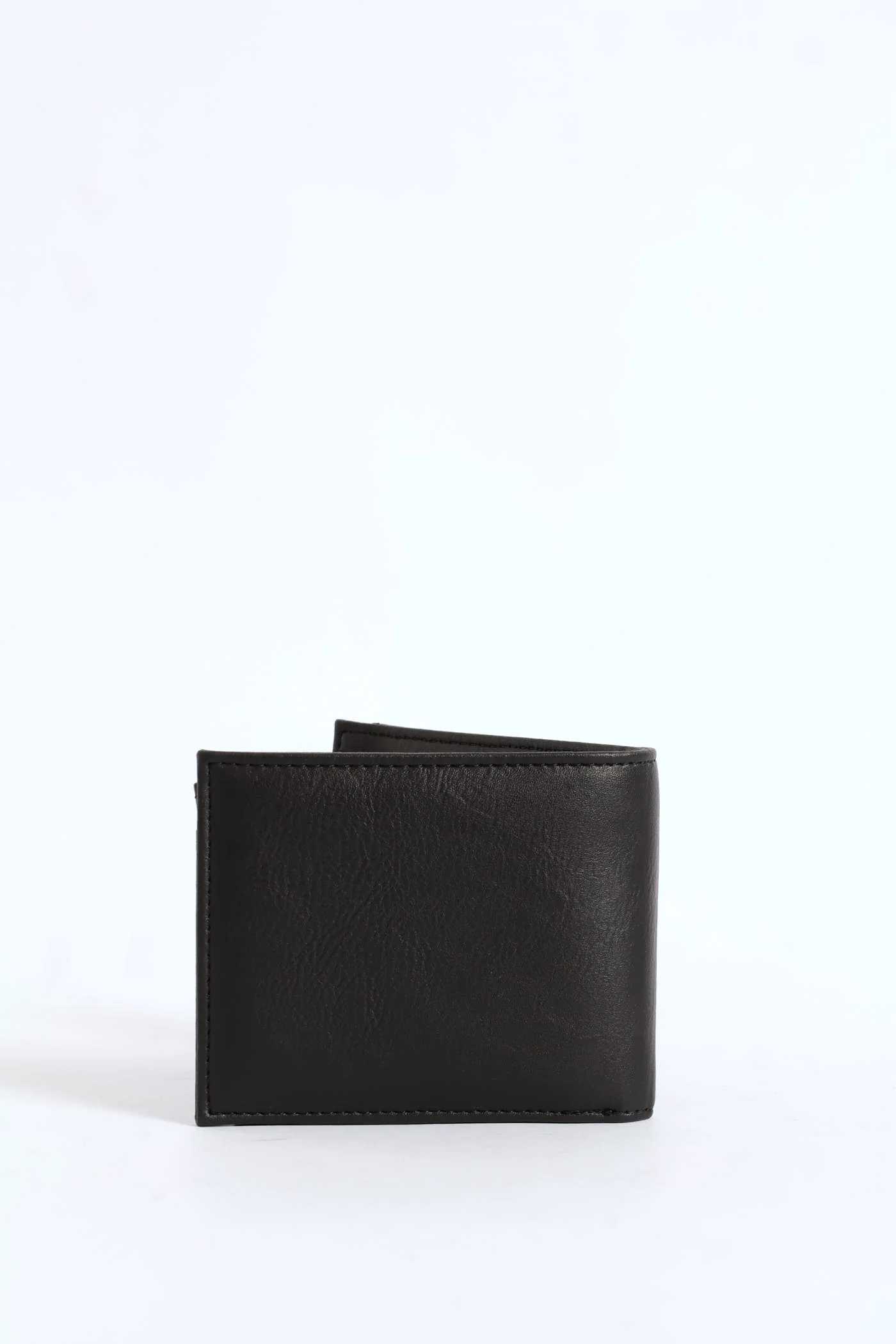 Bifold Stitched Wallet - Black - Image 3