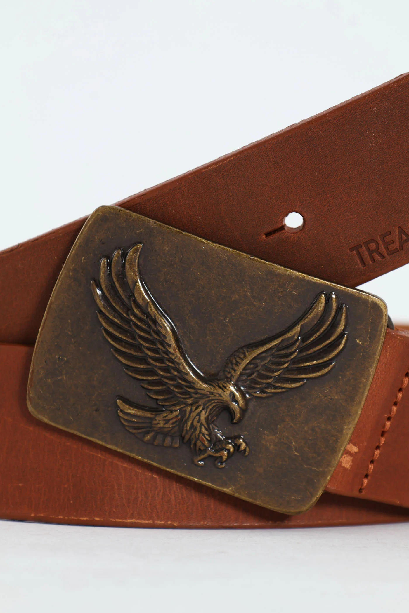 Big Eagle Buckle Belt - Brown - Image 3