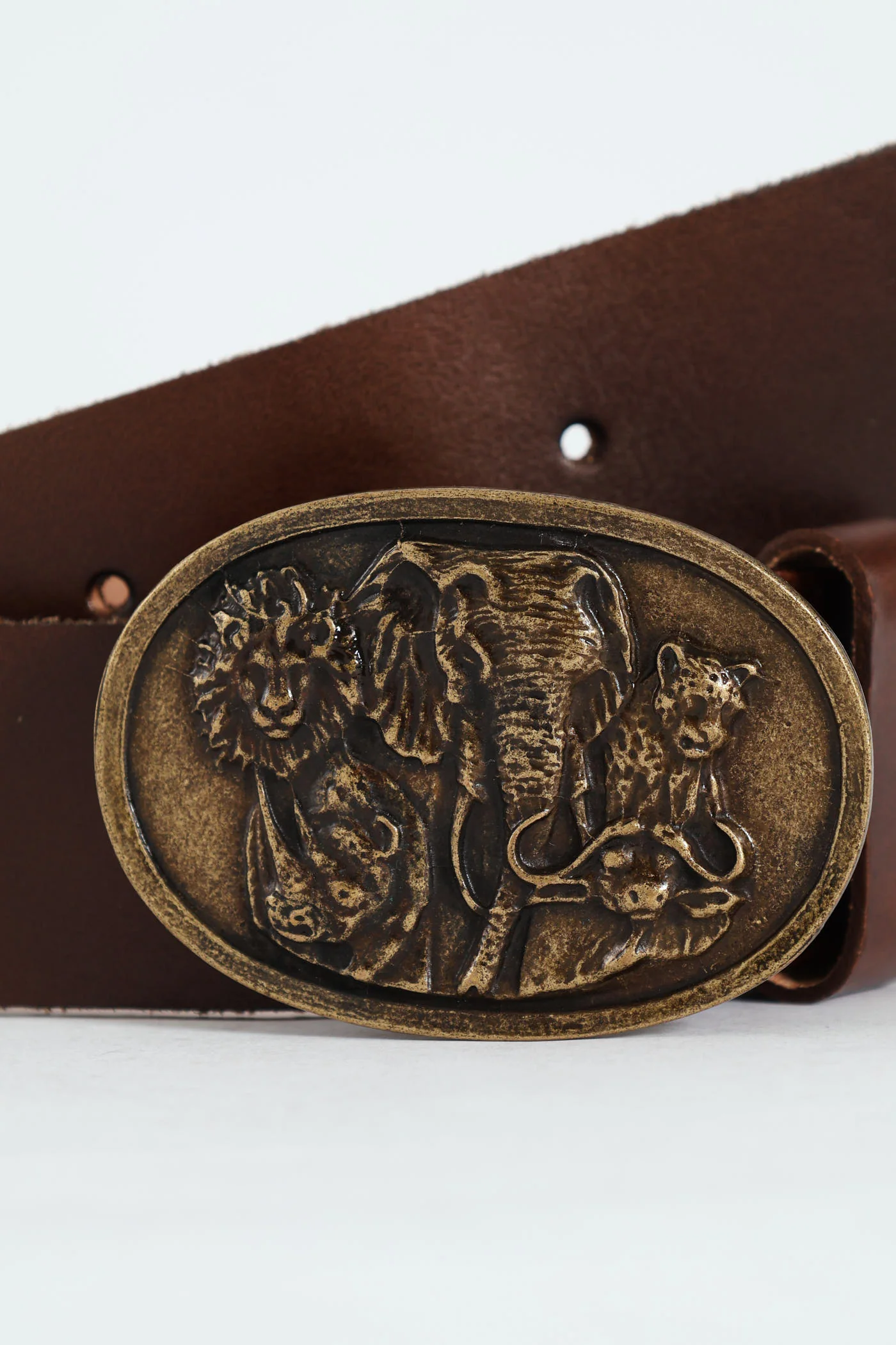 Big Five Leather Belt - Brown - Image 2