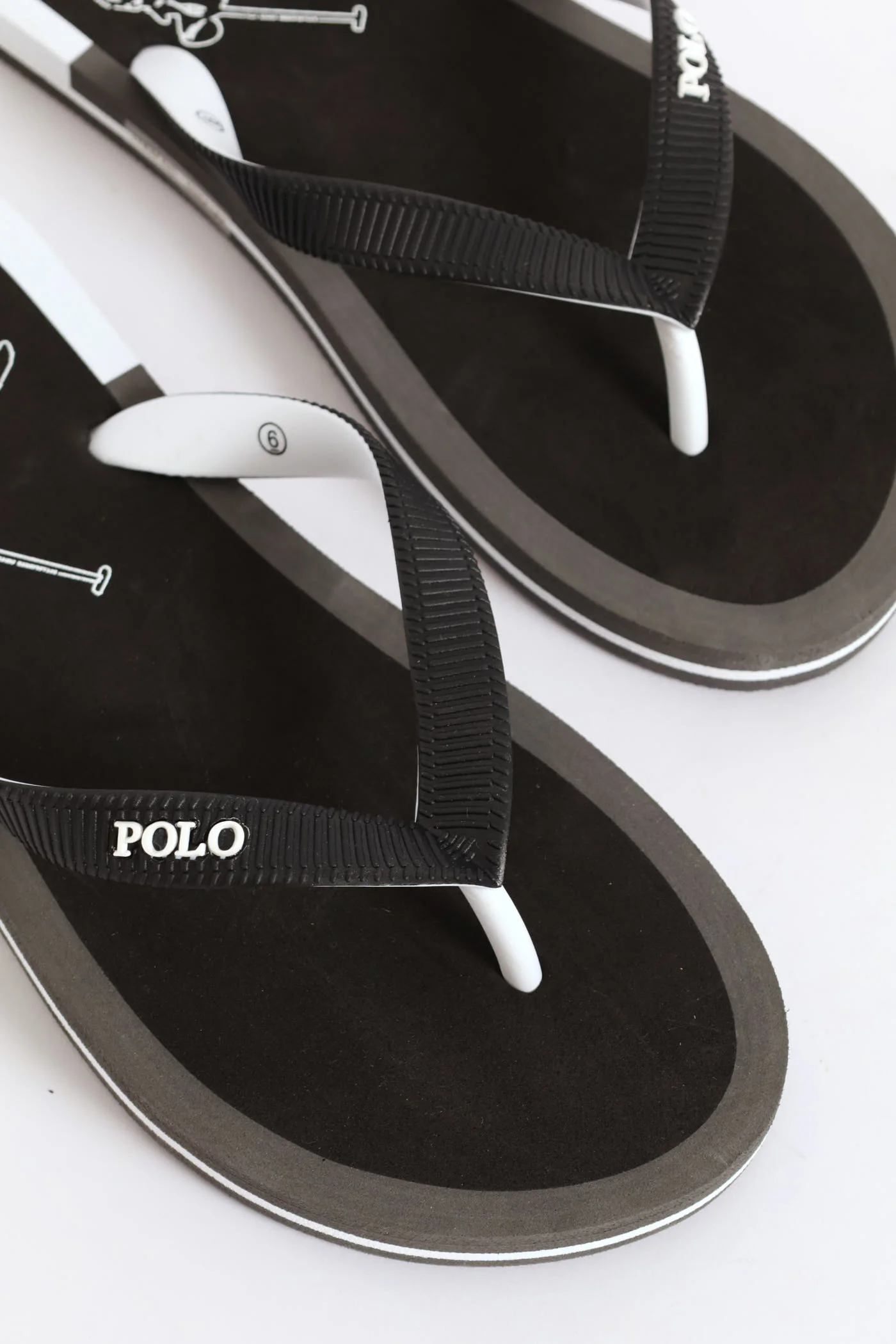Big Pony Flip Flop - Black/White - Image 2