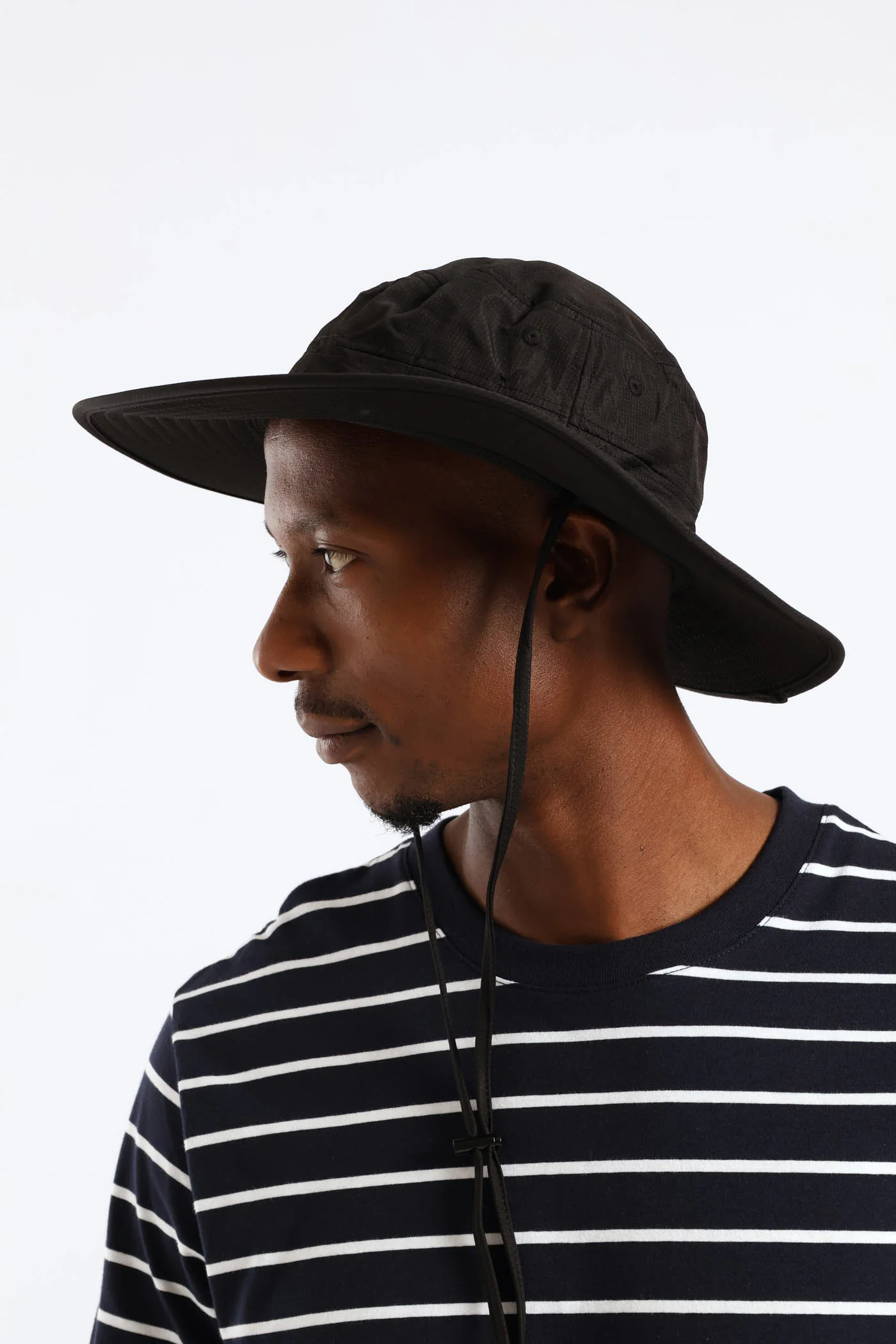 Big Rim Fisherman Bucket Hat - Black - Image 3
