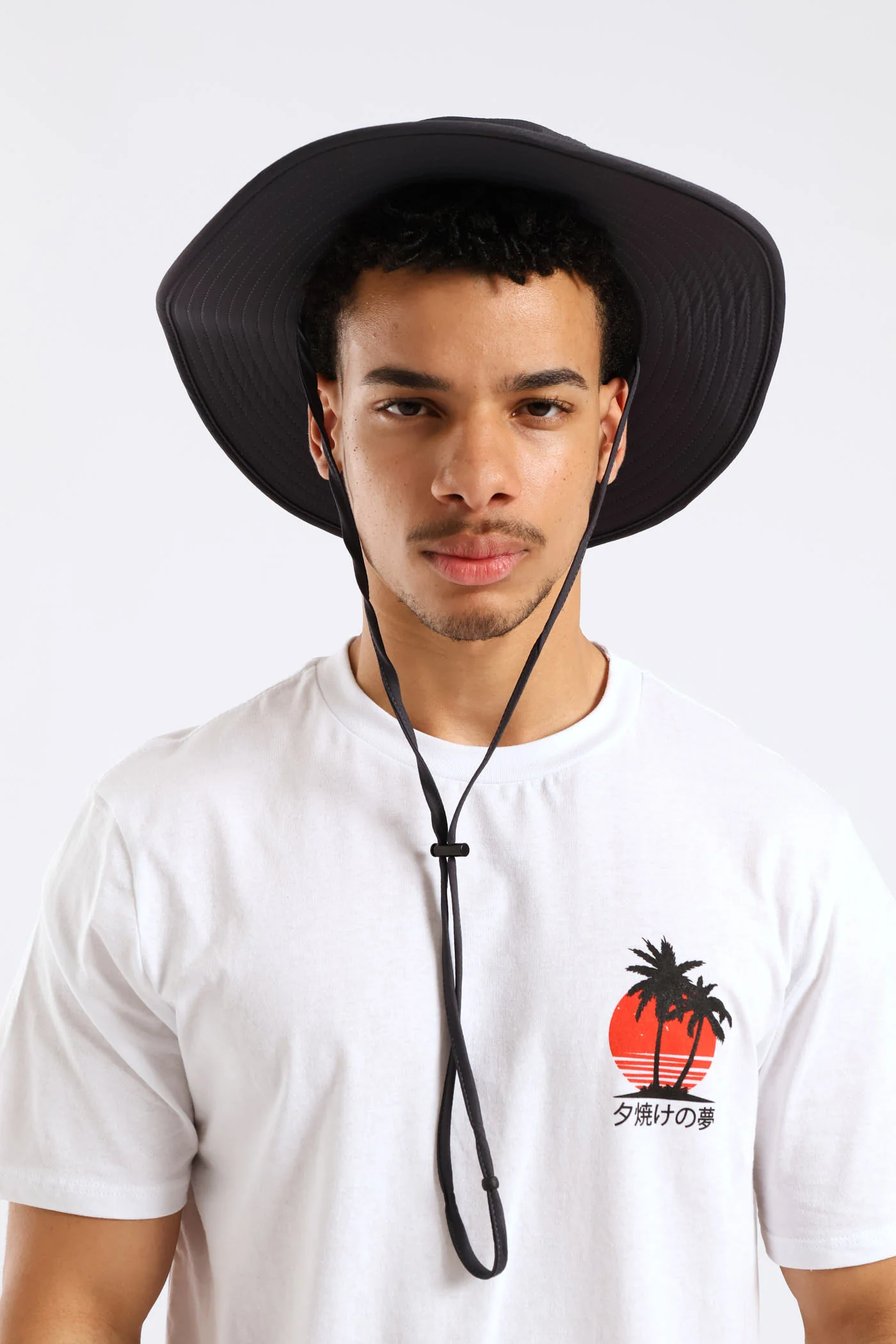 Big Rim Fisherman Bucket Hat - Charcoal - Image 3