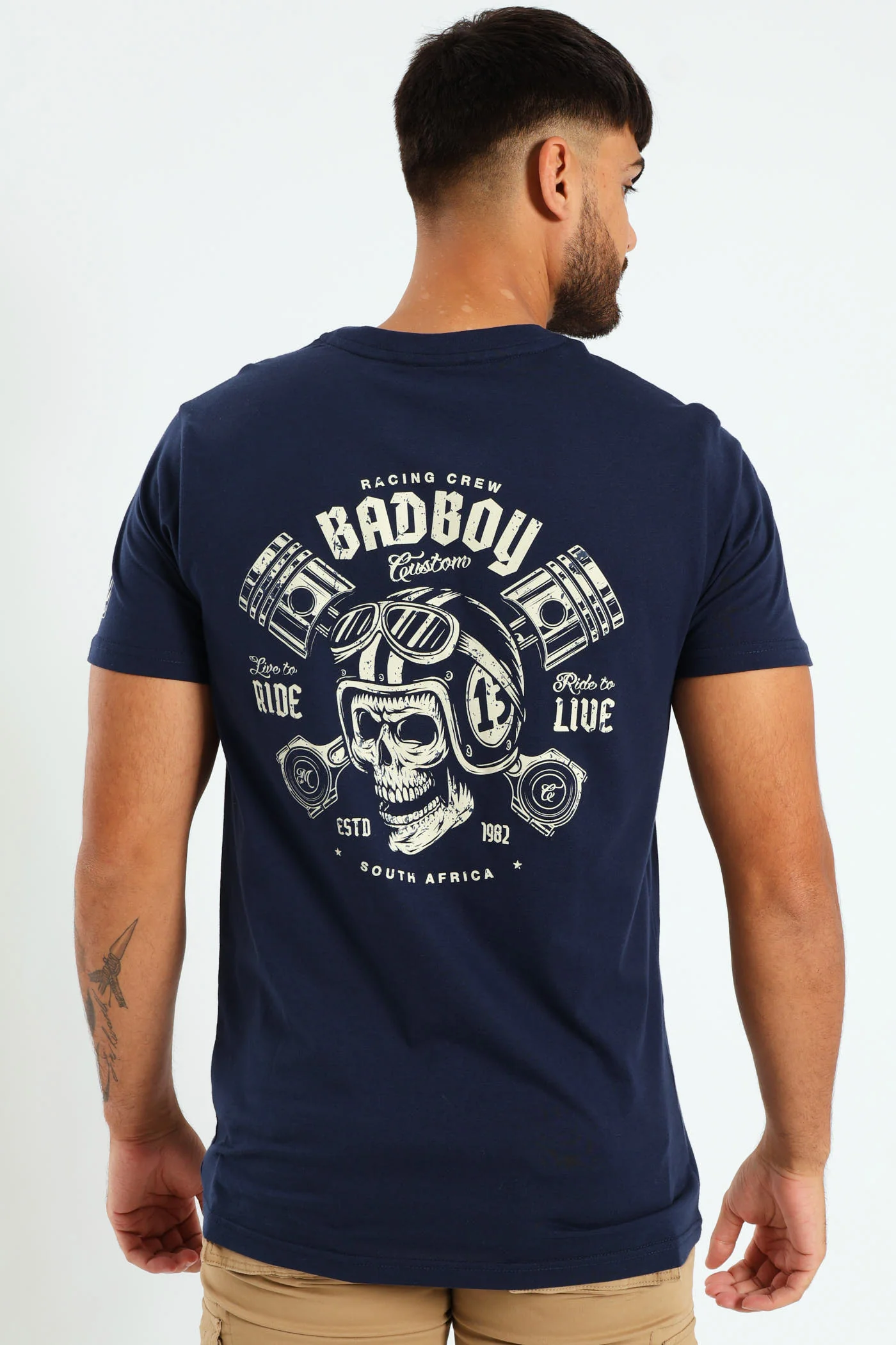 Biker Pistons Tee - Navy - Image 2