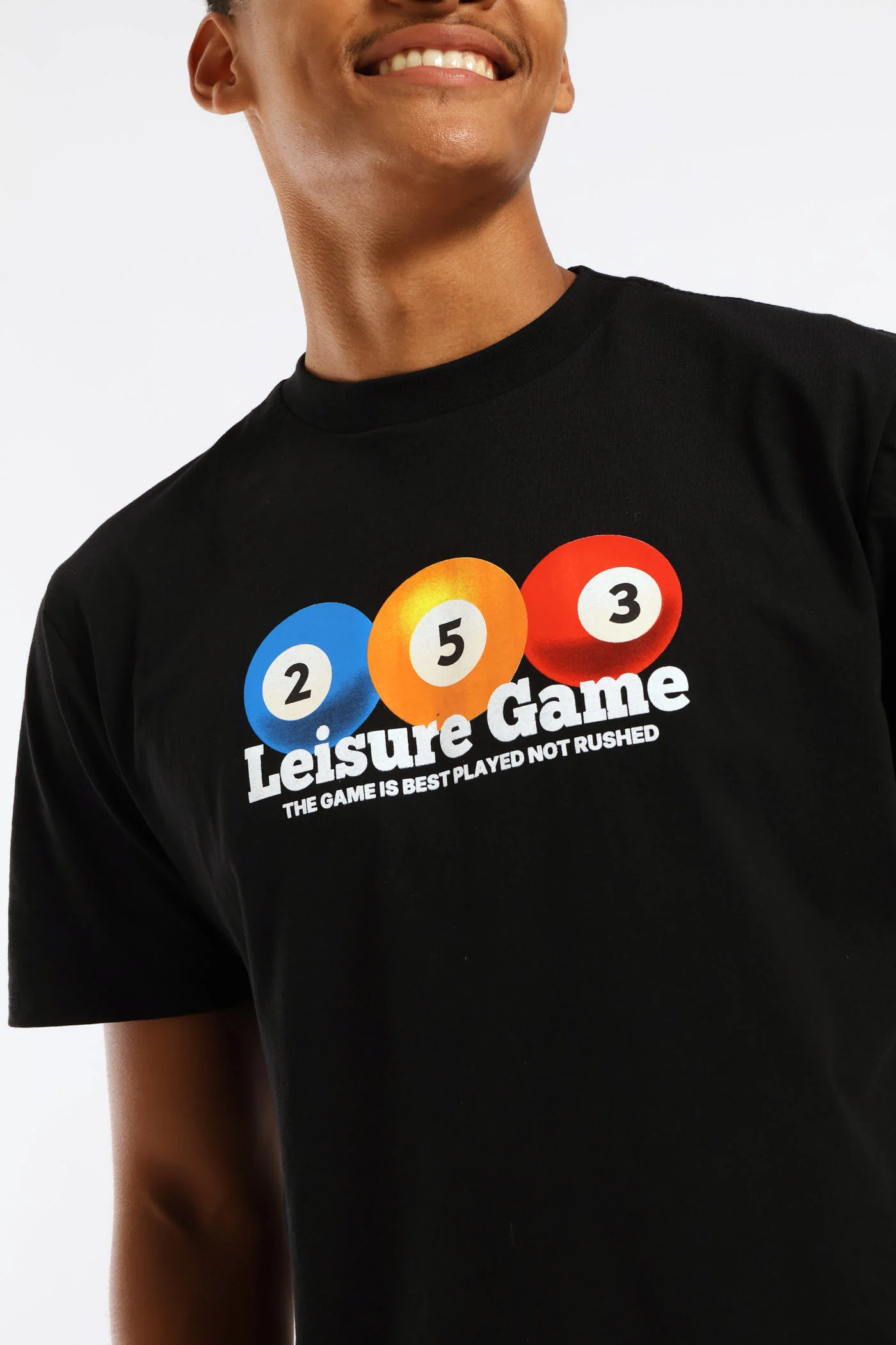 Billiards Front Print Tee - Black - Image 2