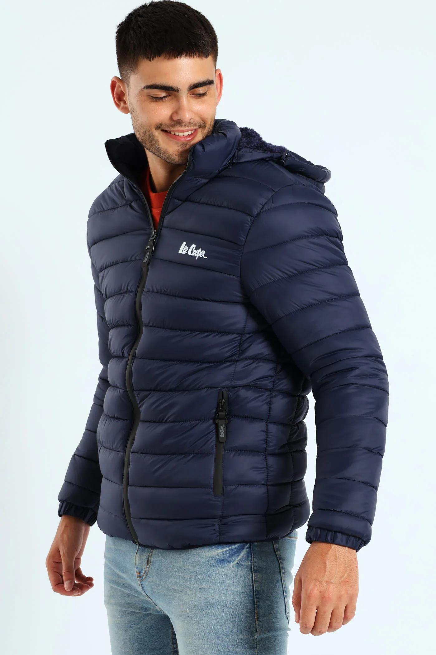 Billy Fur Lined Puffer Jacket - Navy - Image 3