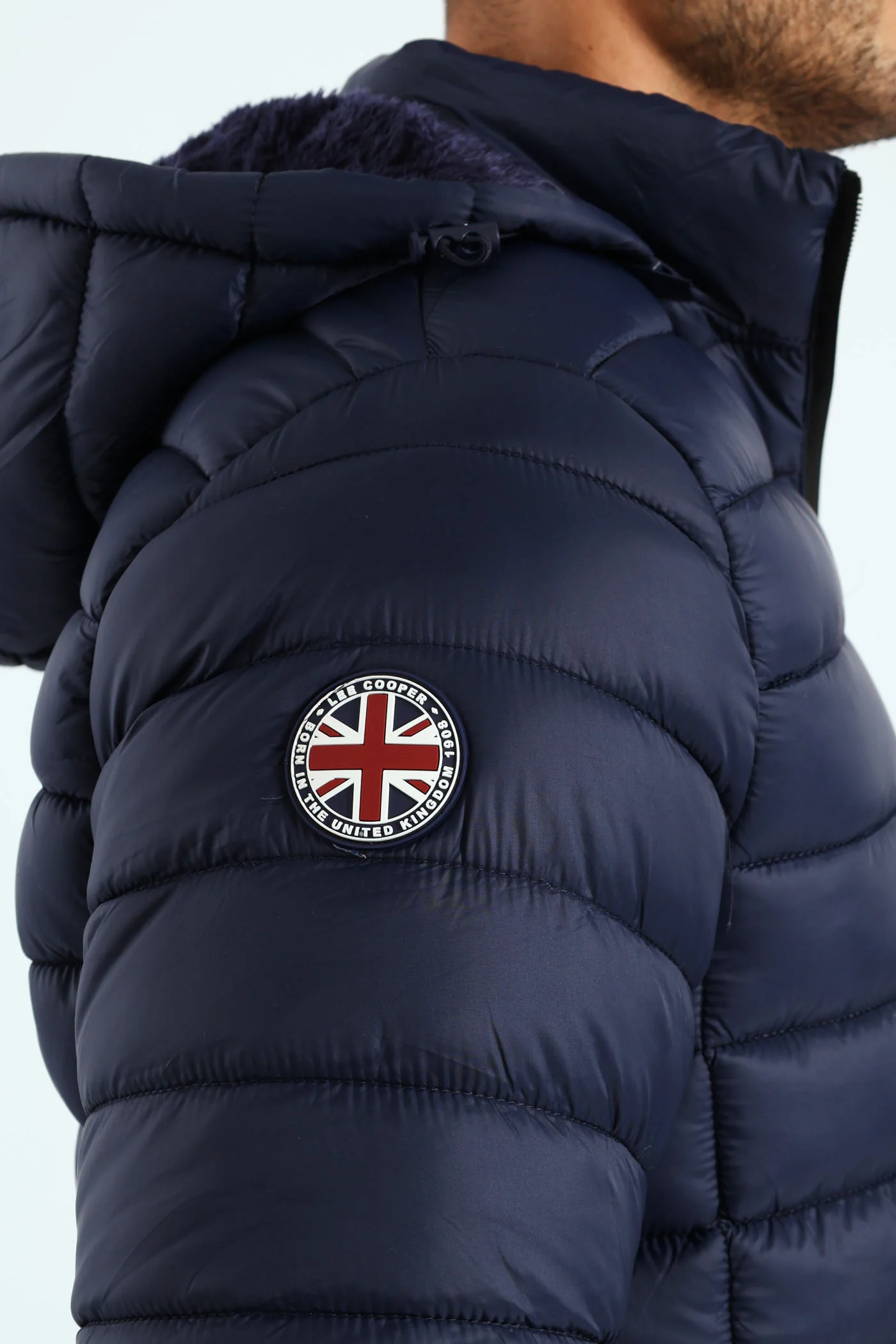 Billy Fur Lined Puffer Jacket - Navy - Image 6
