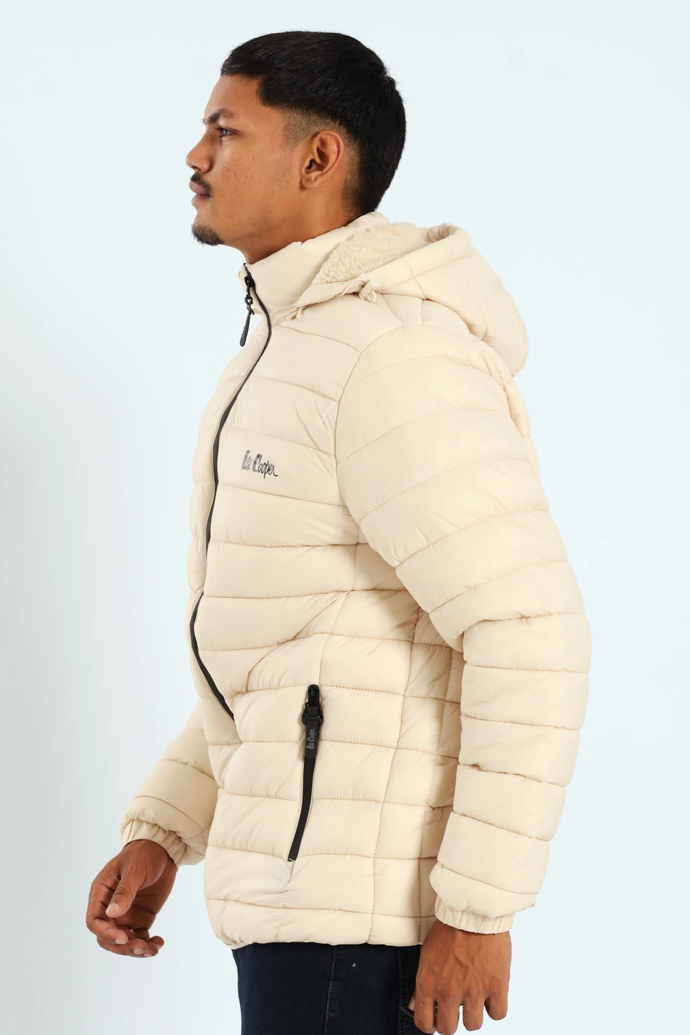 Billy Fur Lined Puffer - Stone - Image 4