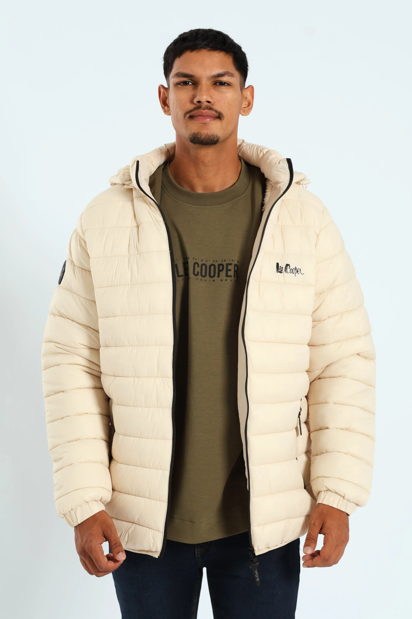Billy Fur Lined Puffer - Stone - Image 5