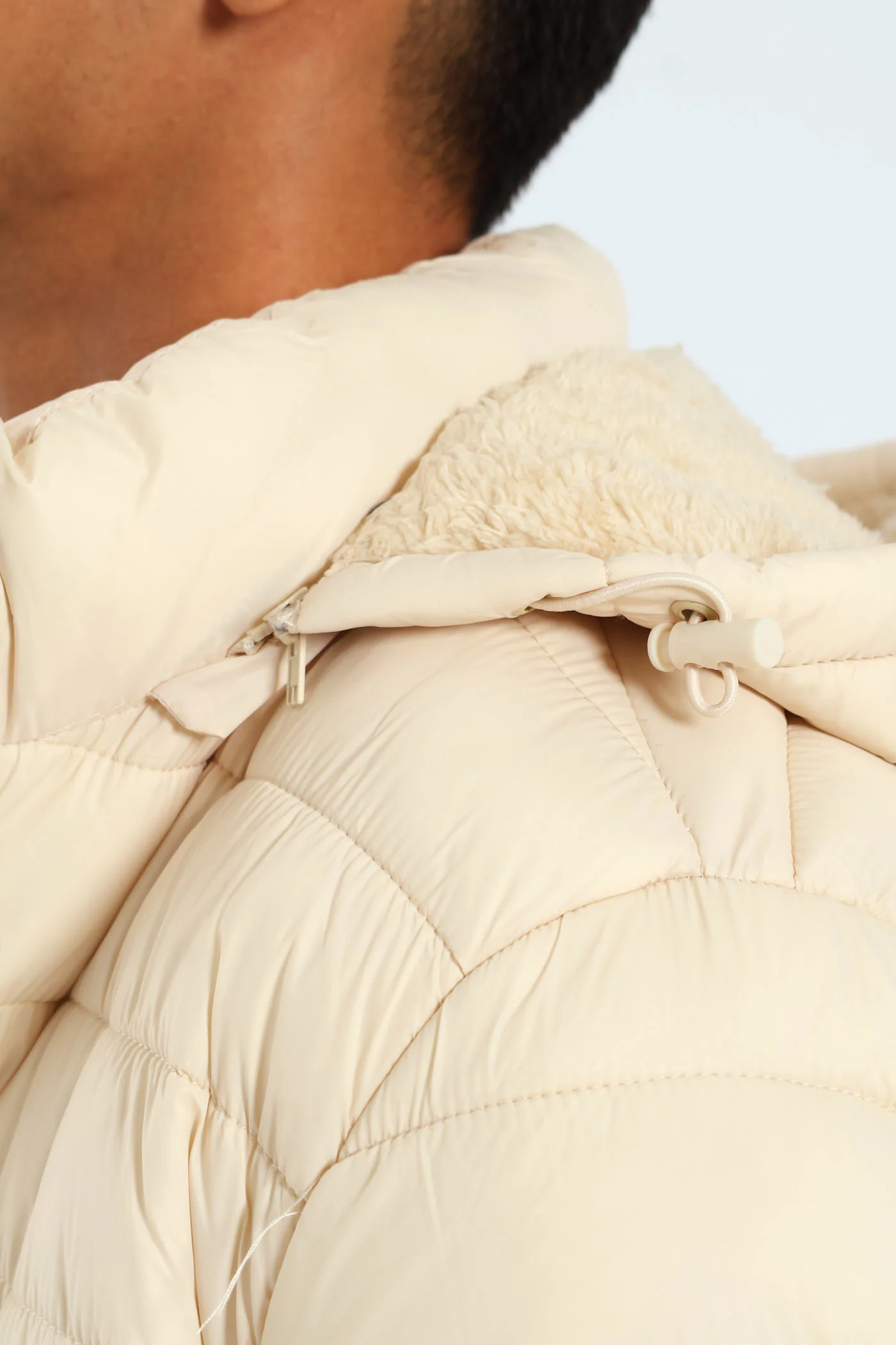 Billy Fur Lined Puffer - Stone - Image 7