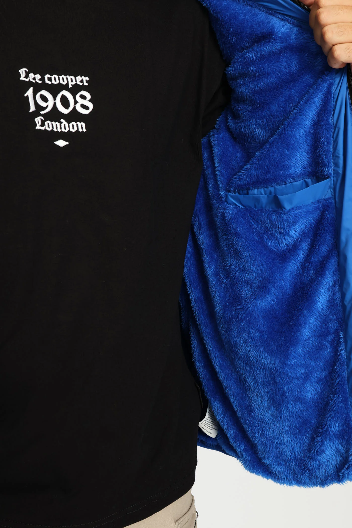 Billy Fur Lined Puffer Jacket - Blue - Image 3
