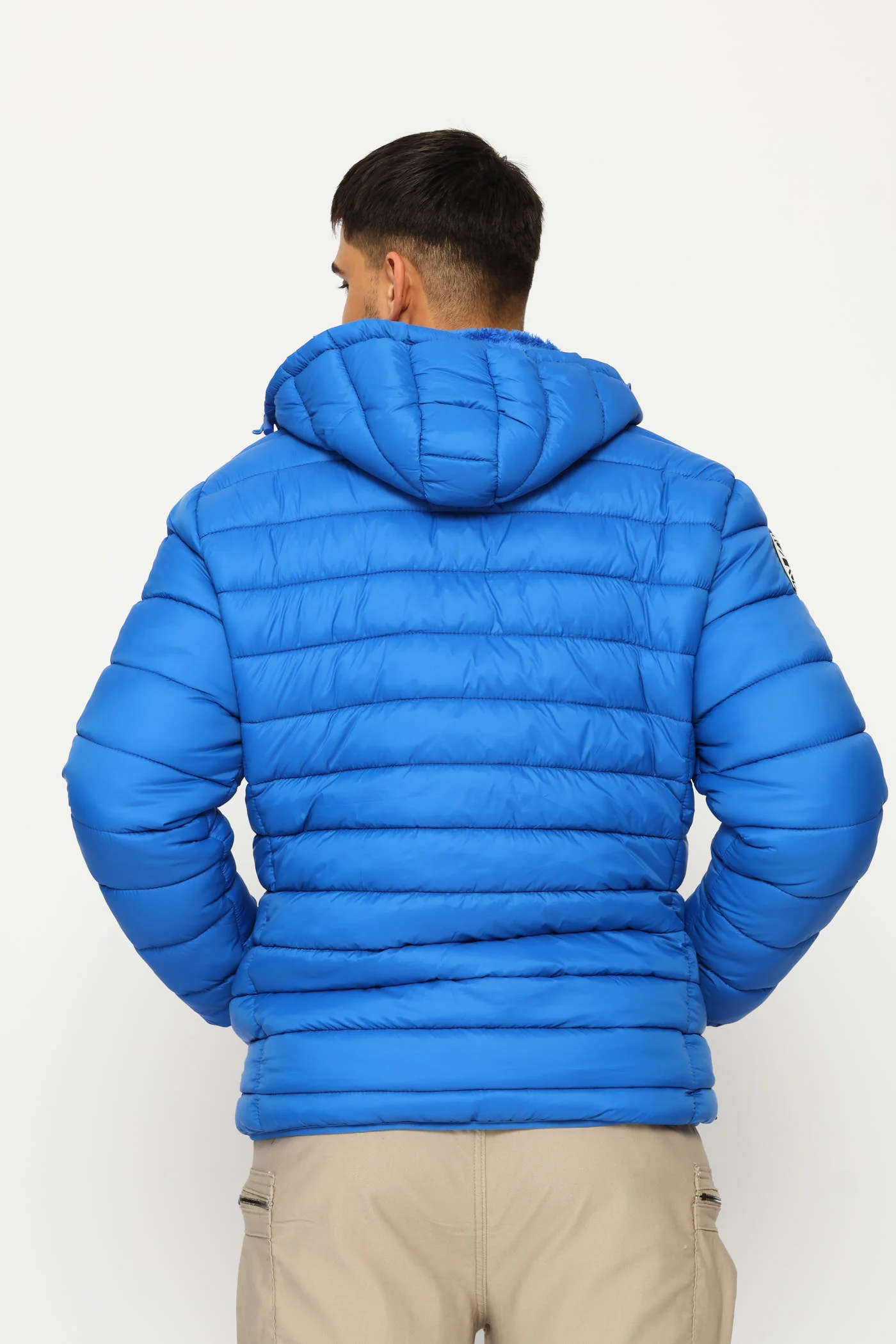Billy Fur Lined Puffer Jacket - Blue - Image 6