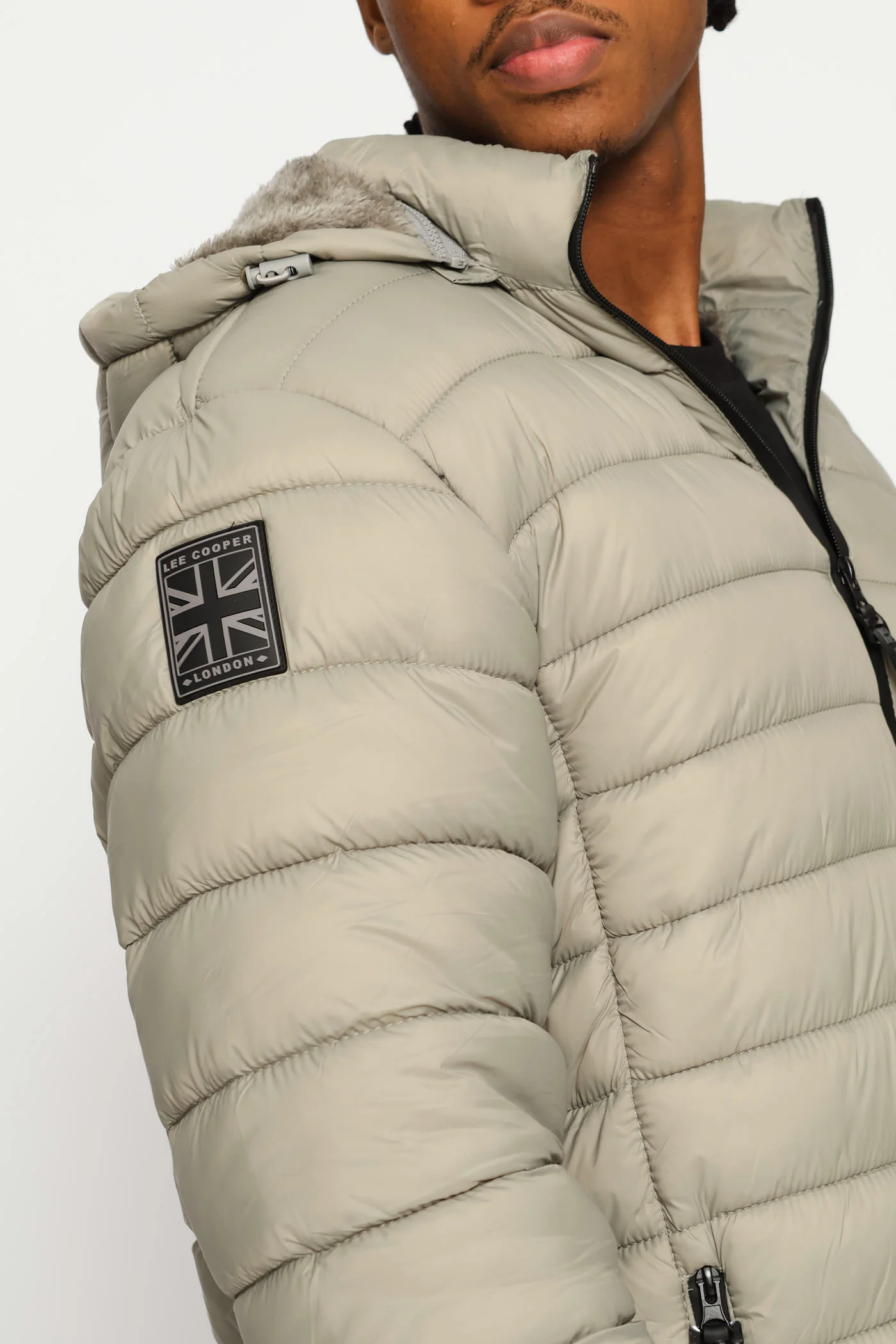Billy Fur Lined Puffer Jacket - Grey - Image 2