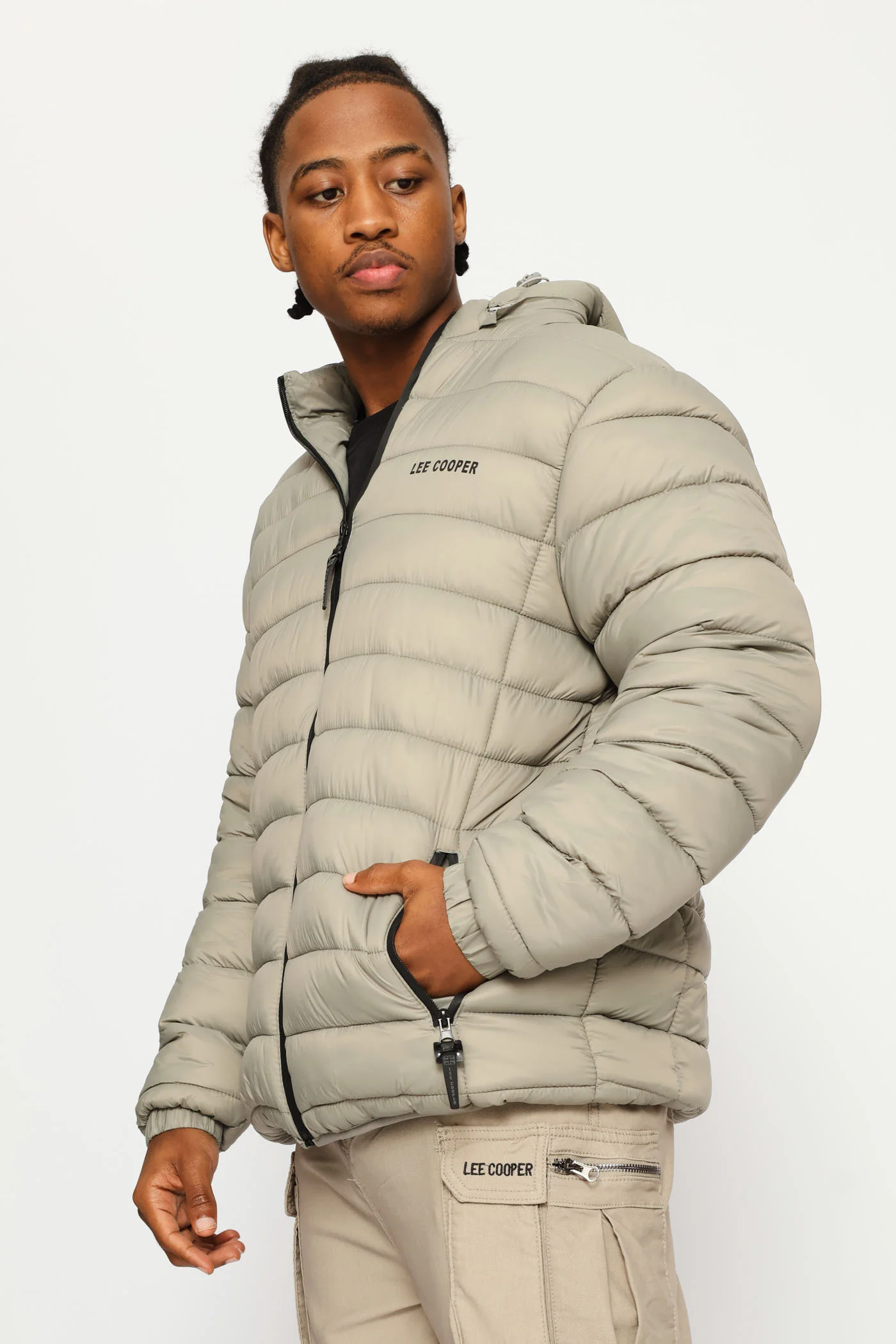 Billy Fur Lined Puffer Jacket - Grey - Image 3