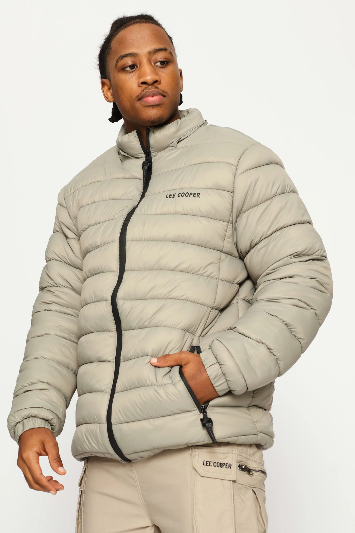 Billy Fur Lined Puffer Jacket - Grey - Image 8