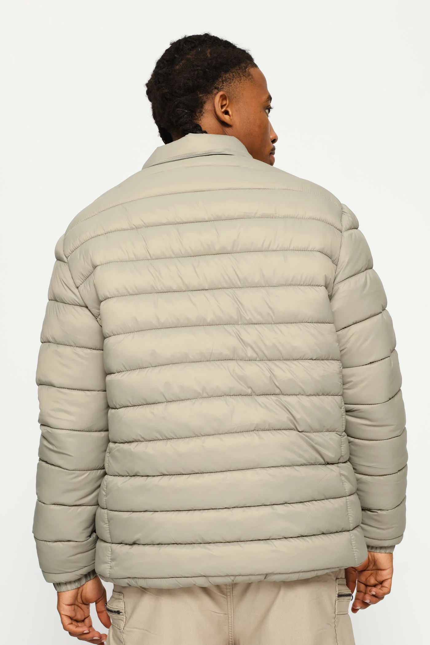 Billy Fur Lined Puffer Jacket - Grey - Image 9