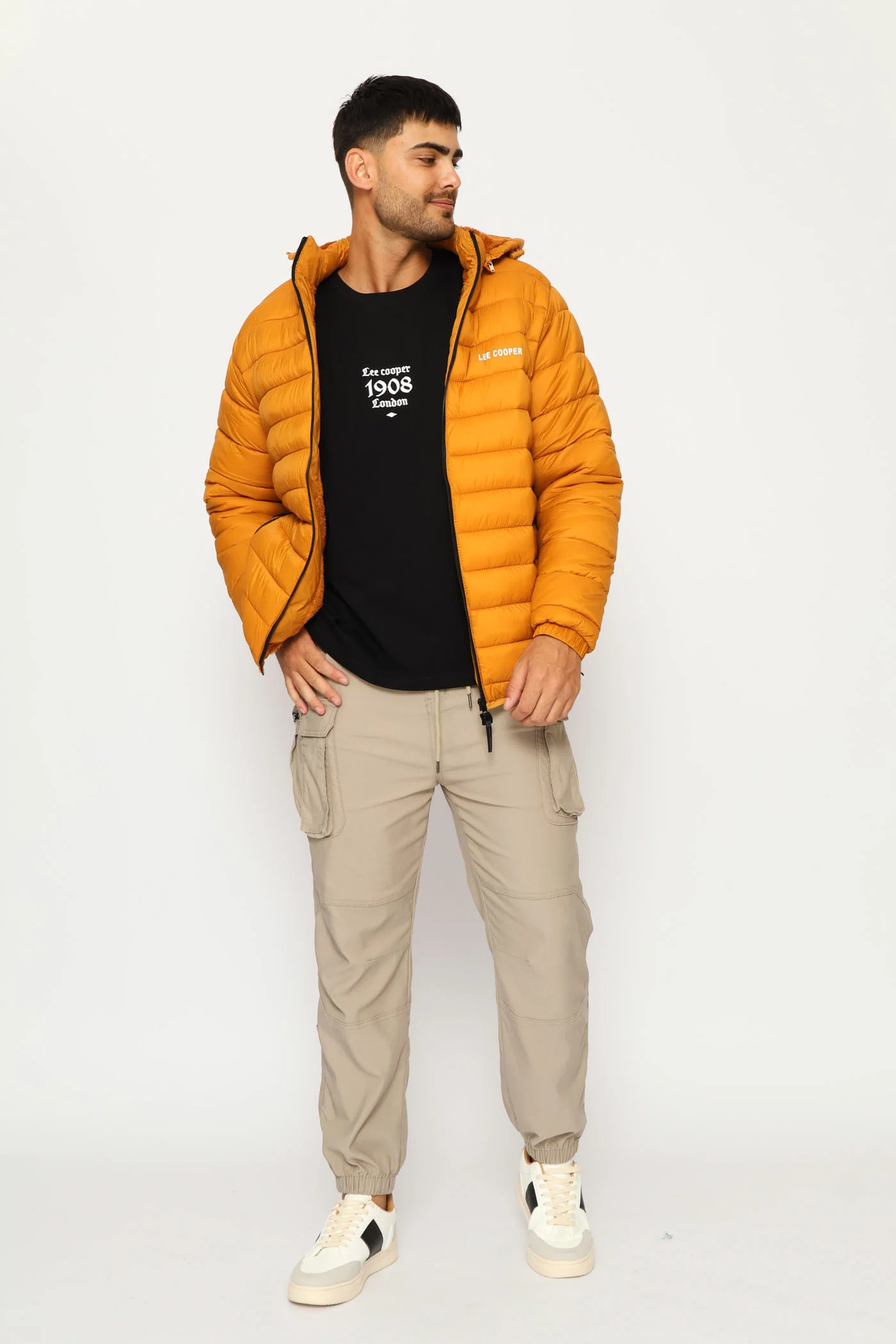 Billy Fur Lined Puffer Jacket - Mustard - Image 10