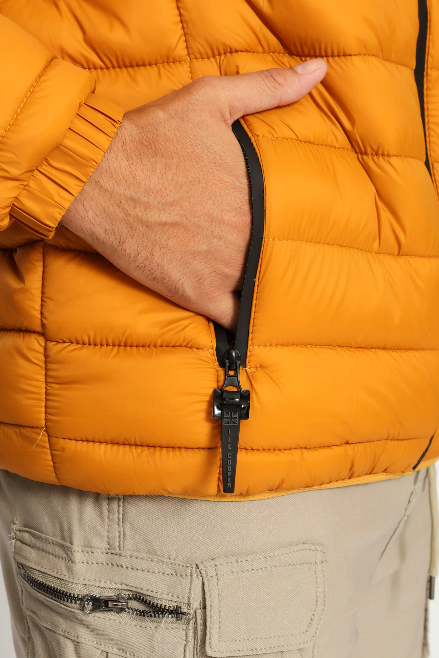 Billy Fur Lined Puffer Jacket - Mustard - Image 4