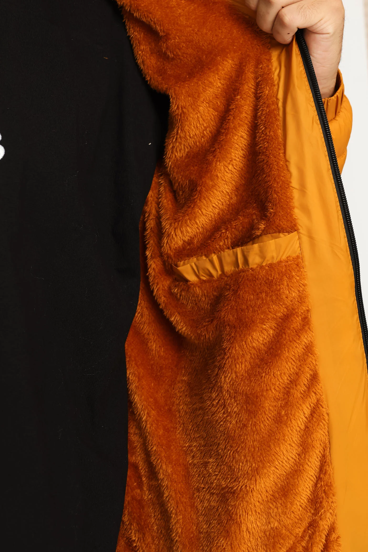 Billy Fur Lined Puffer Jacket - Mustard - Image 5
