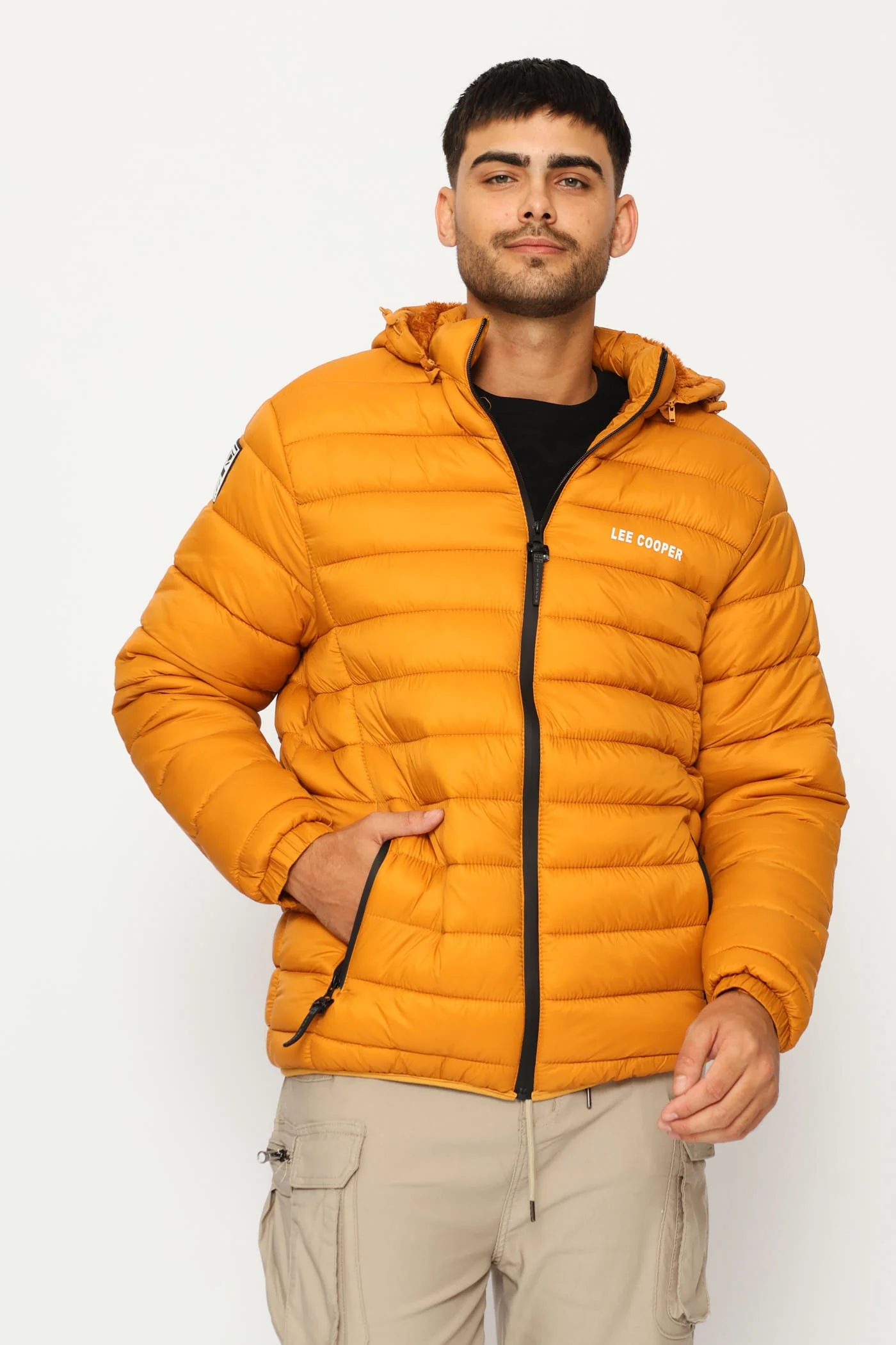 Billy Fur Lined Puffer Jacket - Mustard - Image 9