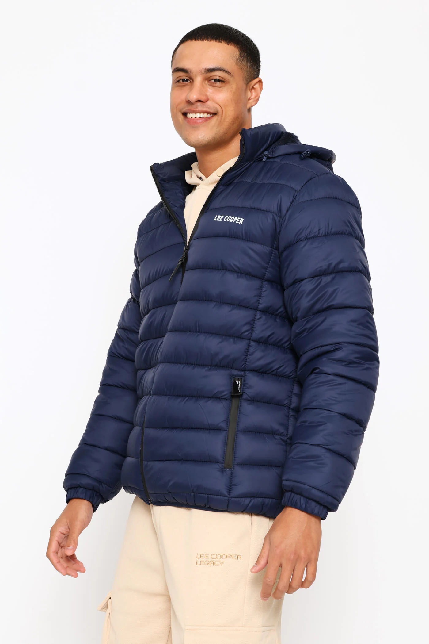 Billy Puffer Jacket - Navy - Image 4