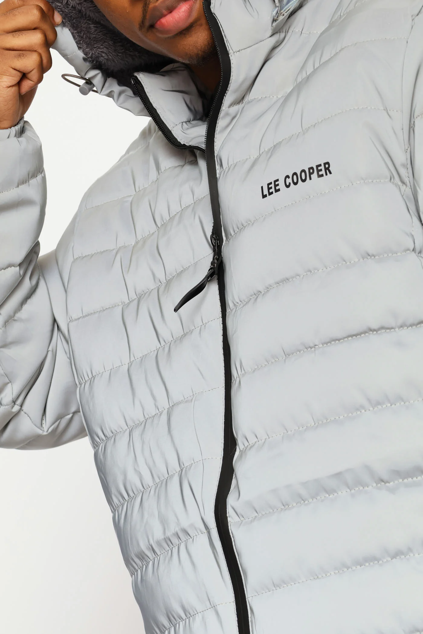 Billy Fur Lined Puffer Jacket - Silver - Image 6
