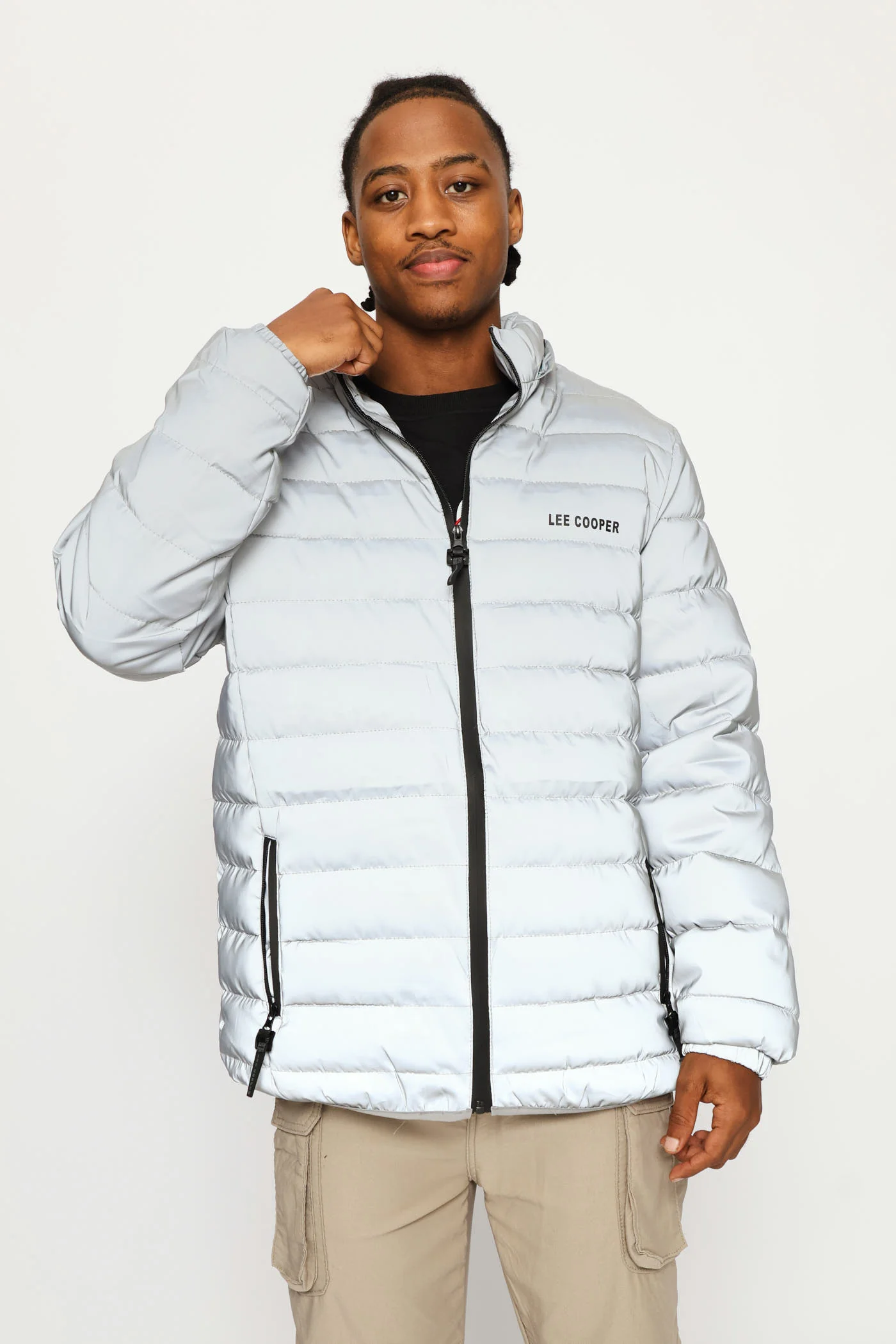Billy Fur Lined Puffer Jacket - Silver - Image 7