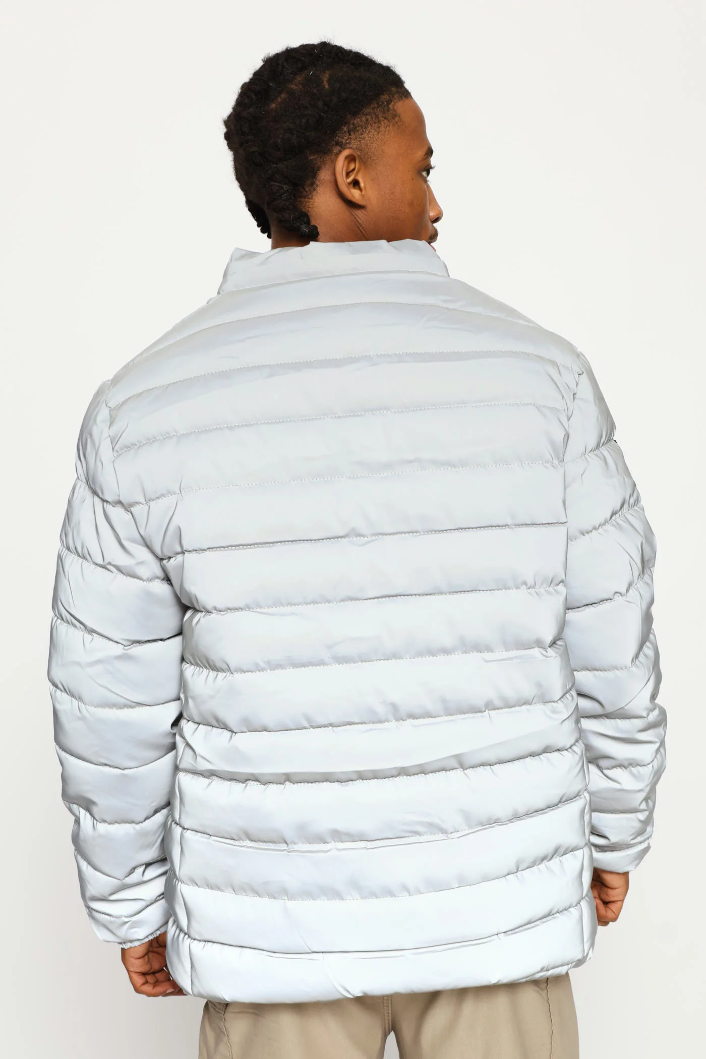 Billy Fur Lined Puffer Jacket - Silver - Image 9