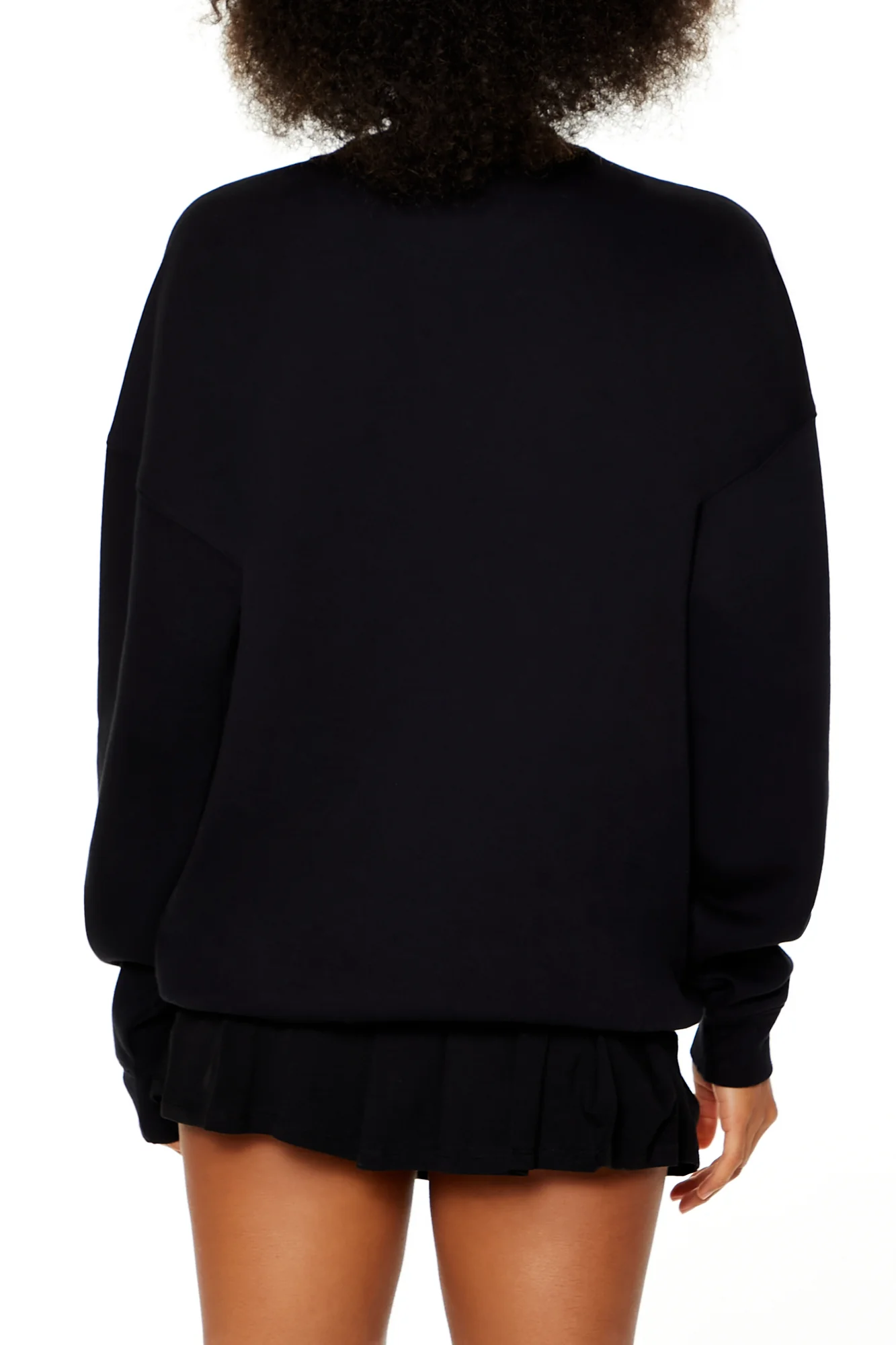Birthday Queen Rhinestone Pullover - Black - Image 3