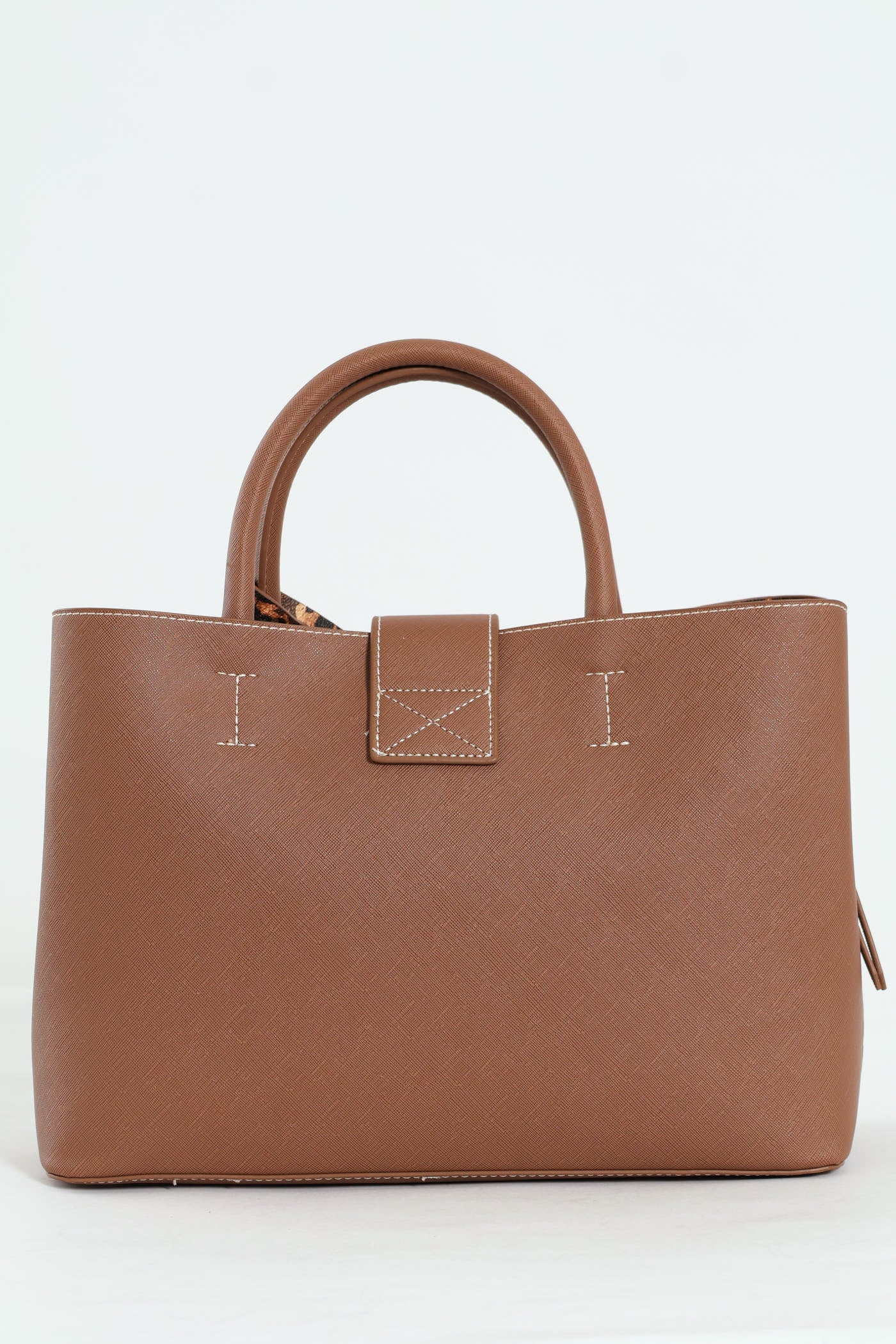 Bkess-Large Tote Bag - Chestnut - Image 4