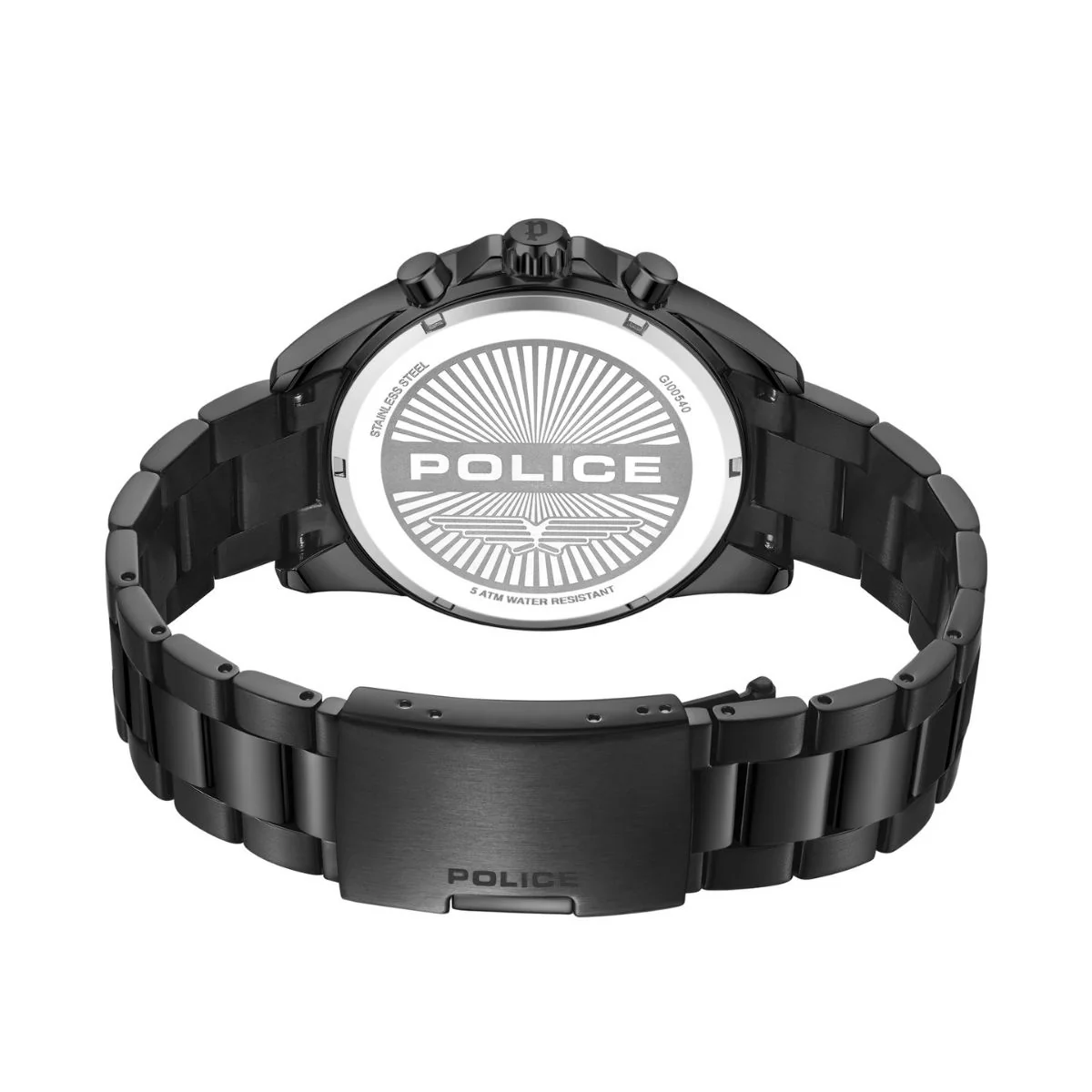 Black Case Matt Black Dial Watch With Matt Black Strap - Image 3