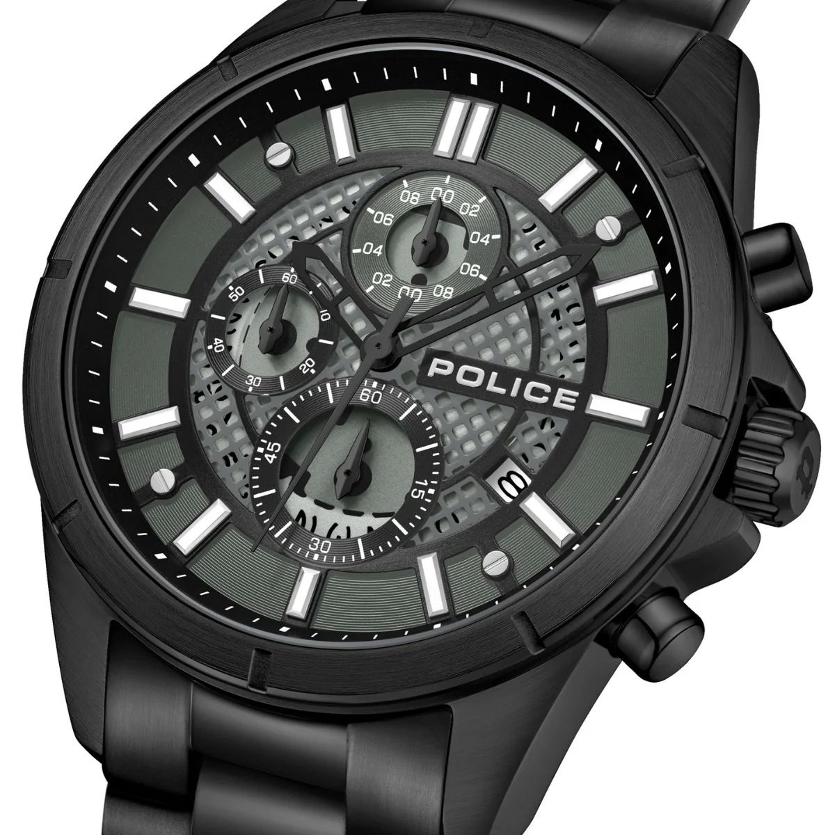 Black Case Matt Black Dial Watch With Matt Black Strap - Image 4