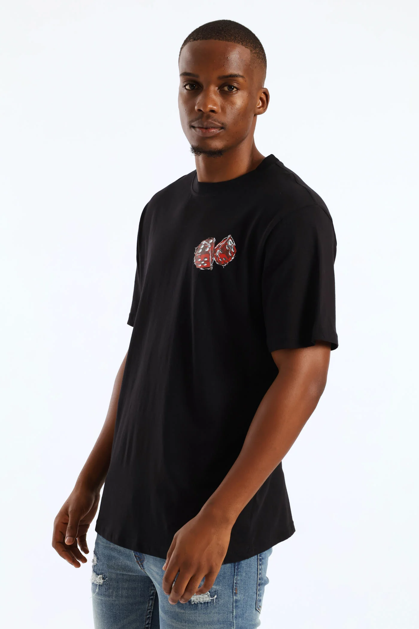 Black Dice Front & Back Tee - Black - Image 5