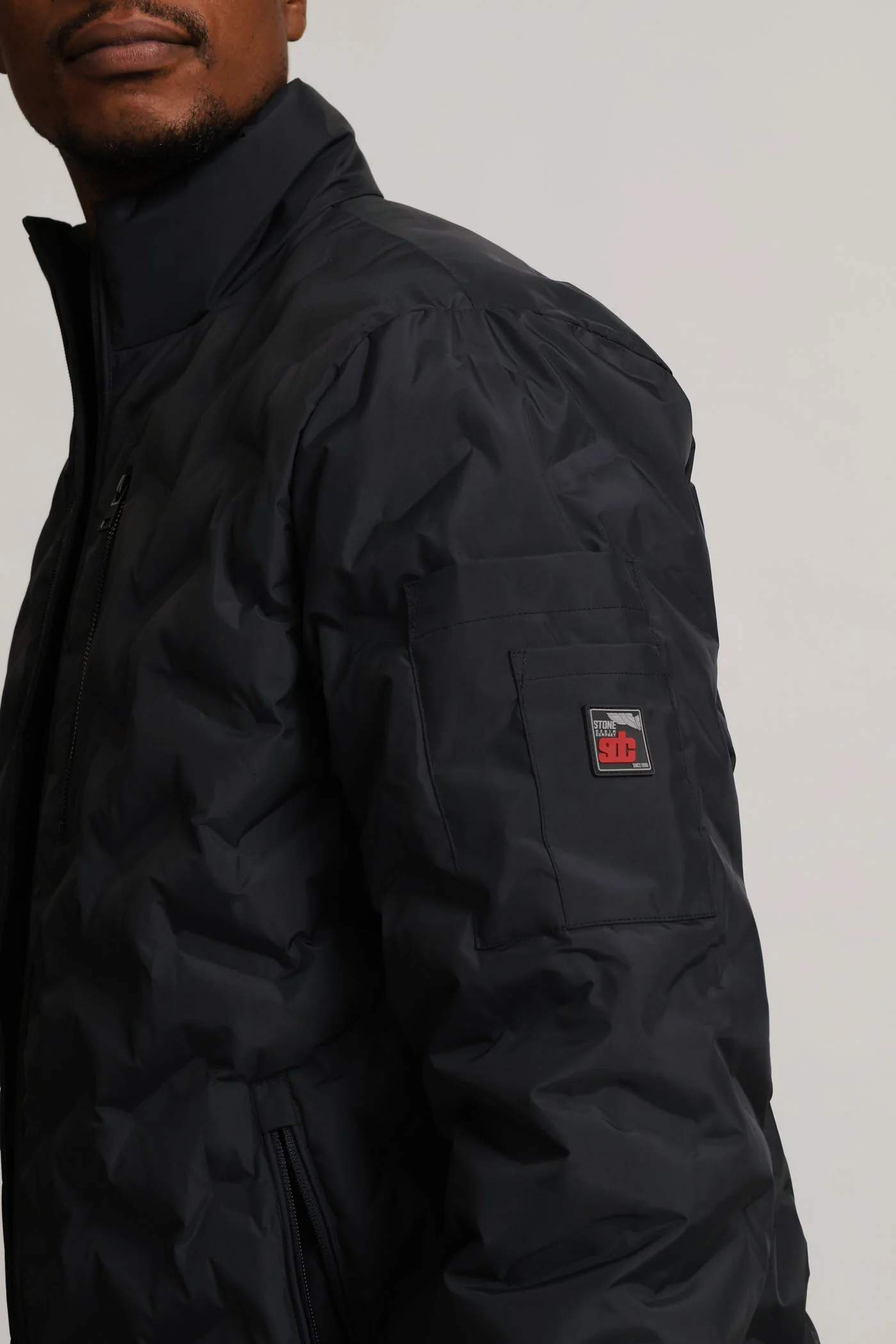 Black Heat Seal Puffer - Black - Image 3