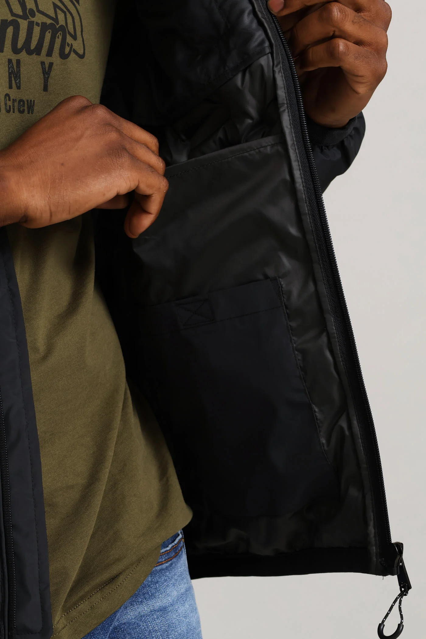 Black Heat Seal Puffer - Black - Image 4