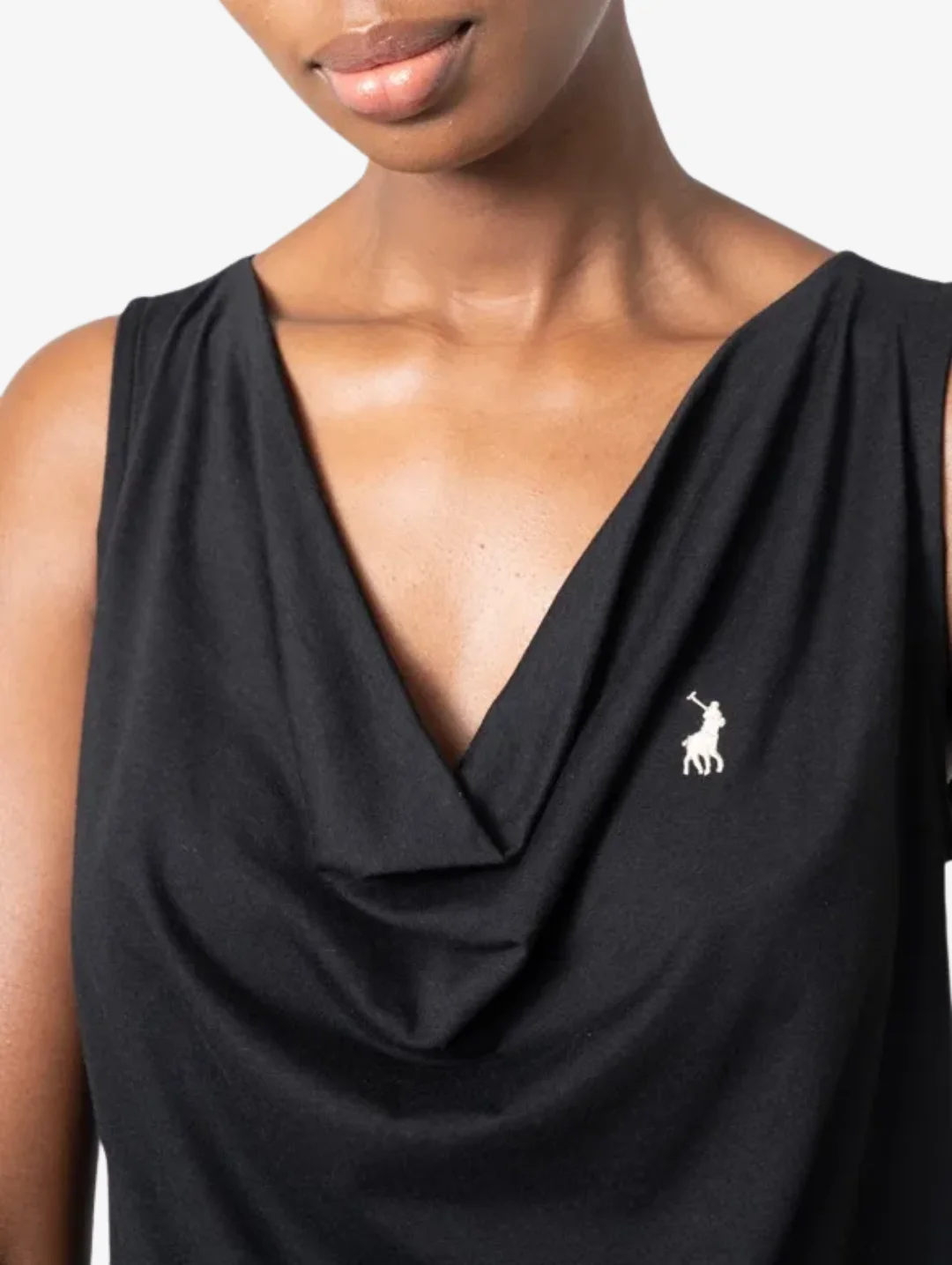 Blair Cowl Neck Top - Black - Image 2