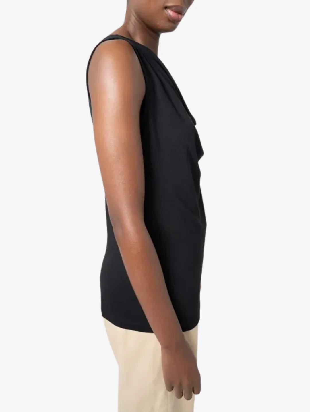 Blair Cowl Neck Top - Black - Image 4